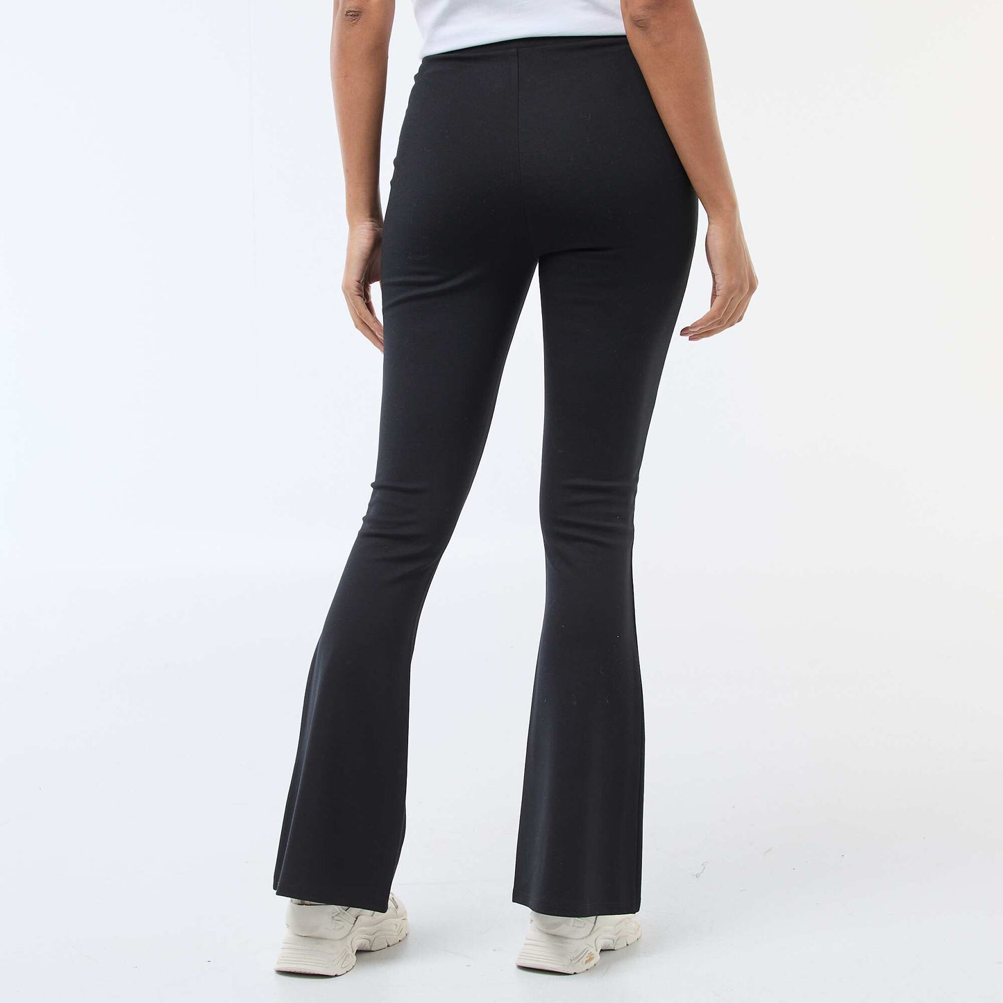 Pantalon flare maille ultra-stretch NOIR