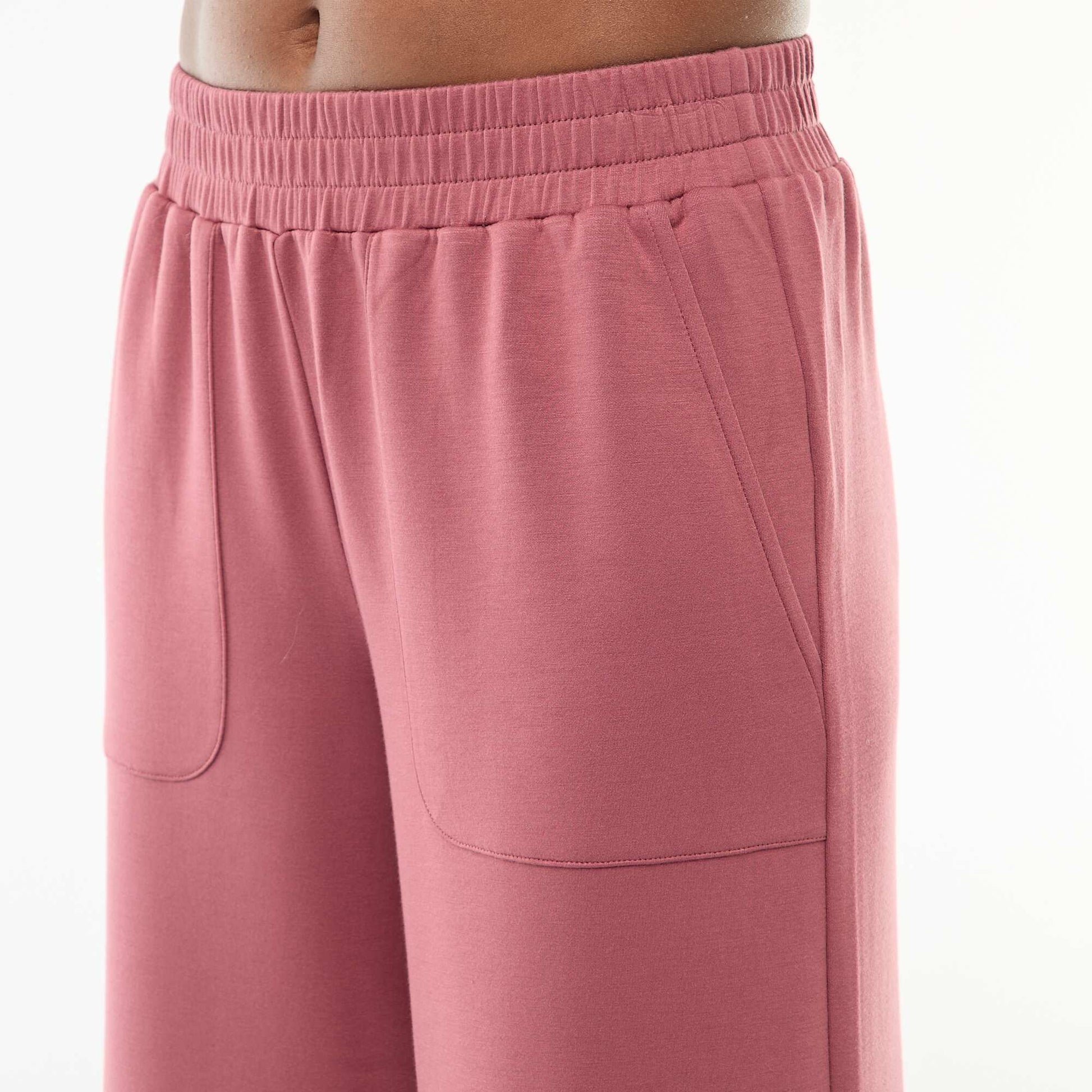 Pantalon jogging large maille douce BORDEAUX