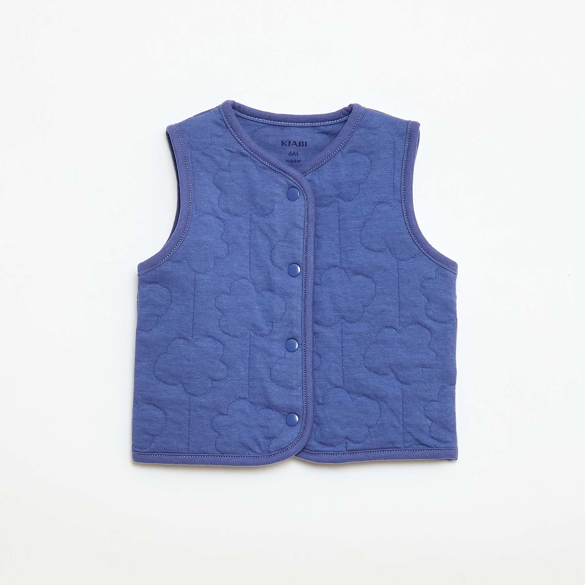 Ensemble dors-bien + gilet matelassé BLEU