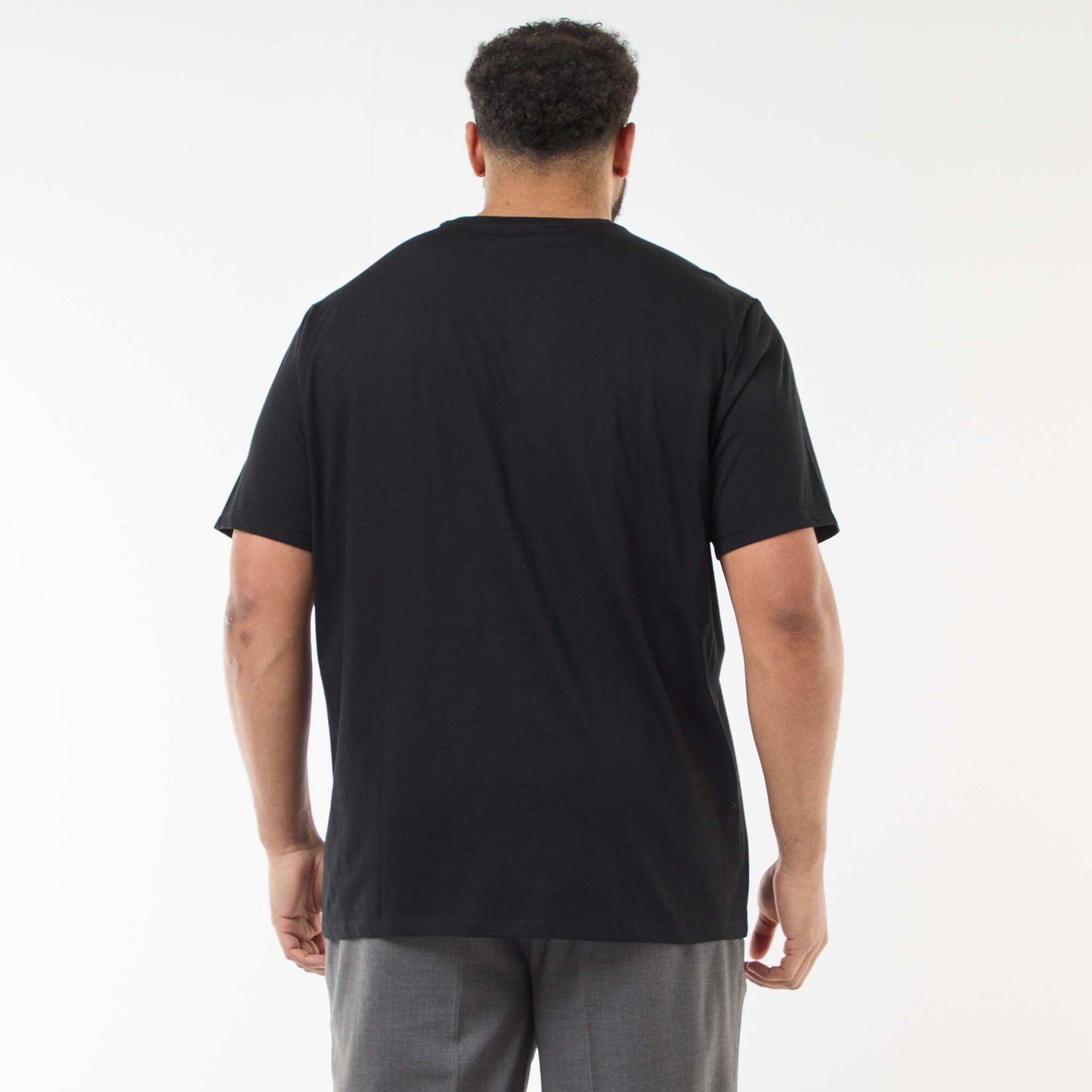 T-shirt en coton au toucher doux NOIR