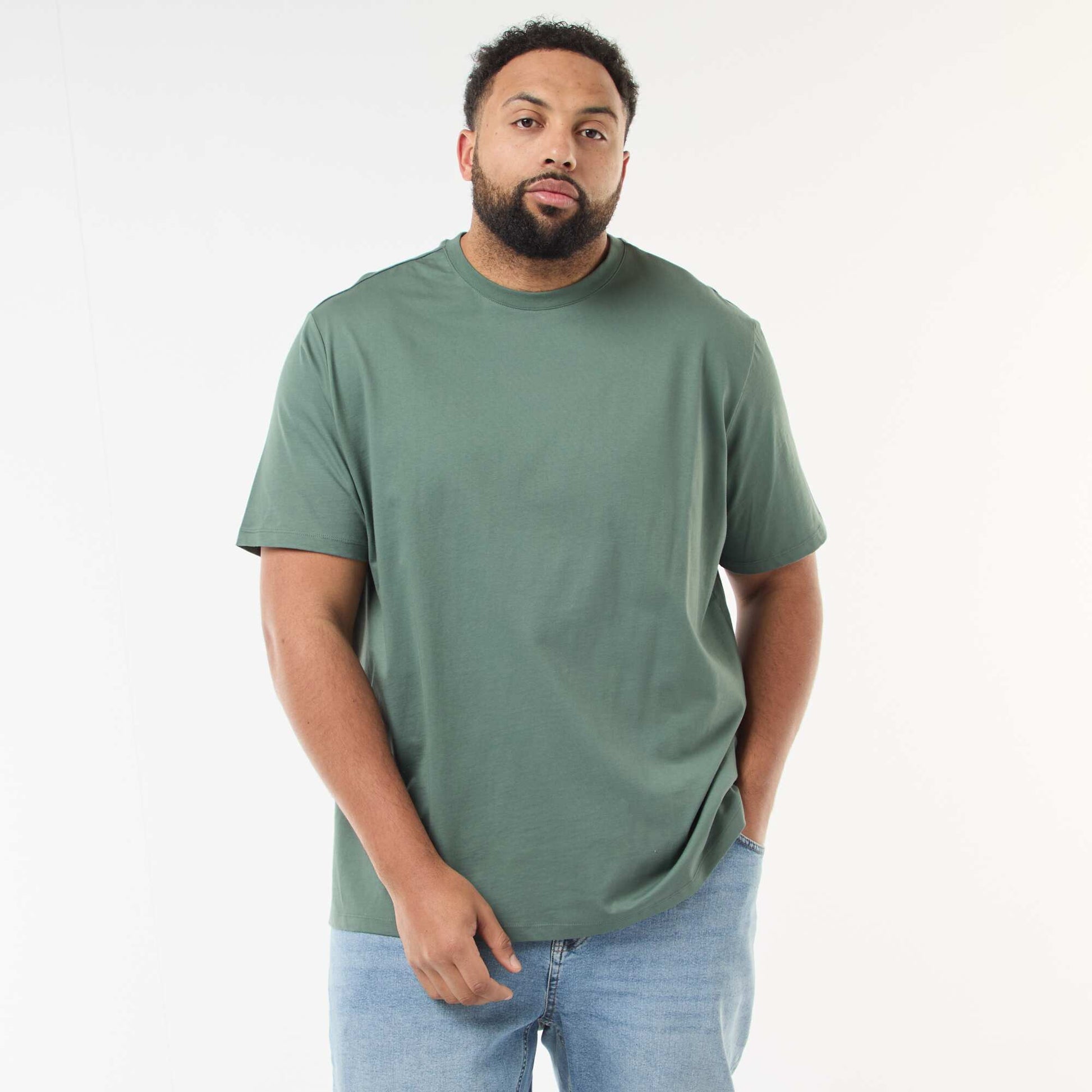T-shirt en coton au toucher doux VERT