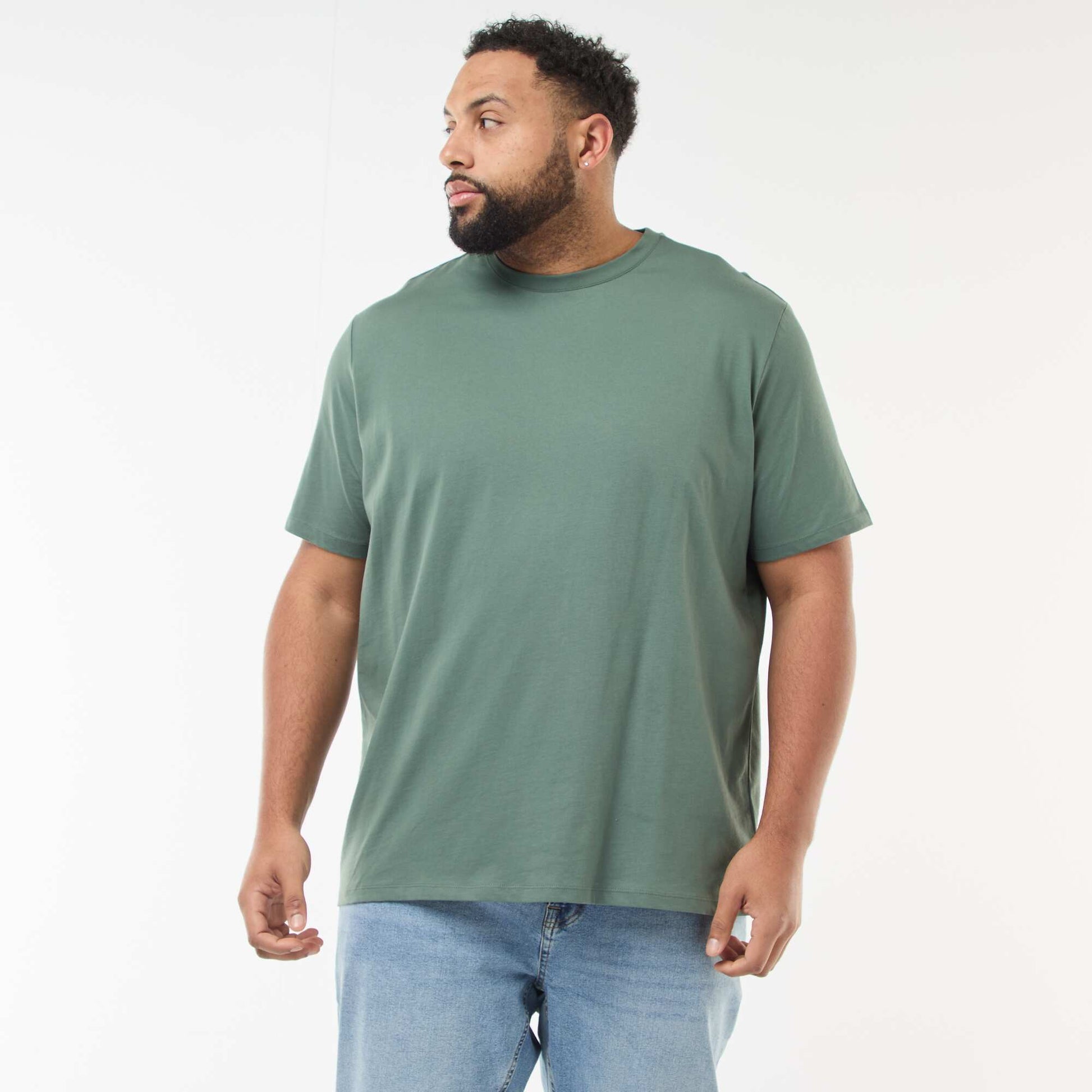 T-shirt en coton au toucher doux VERT