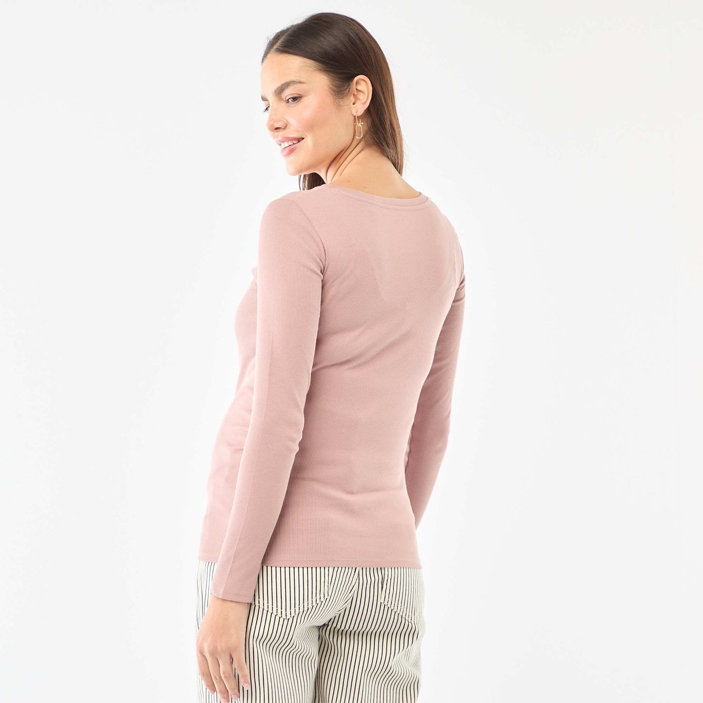 Tee-shirt de maternité côtelé ROSE