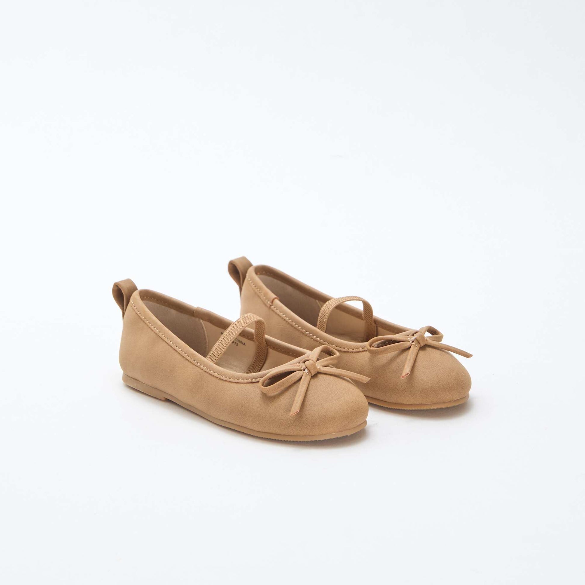 Ballerines en simili à bride BLANC