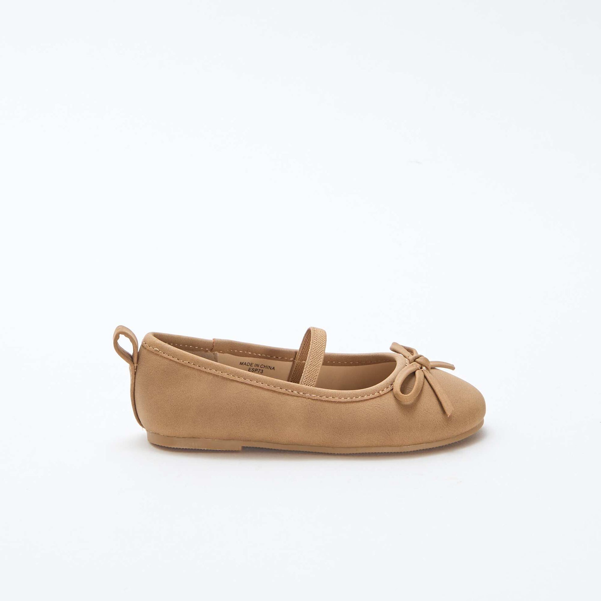 Ballerines en simili à bride BLANC