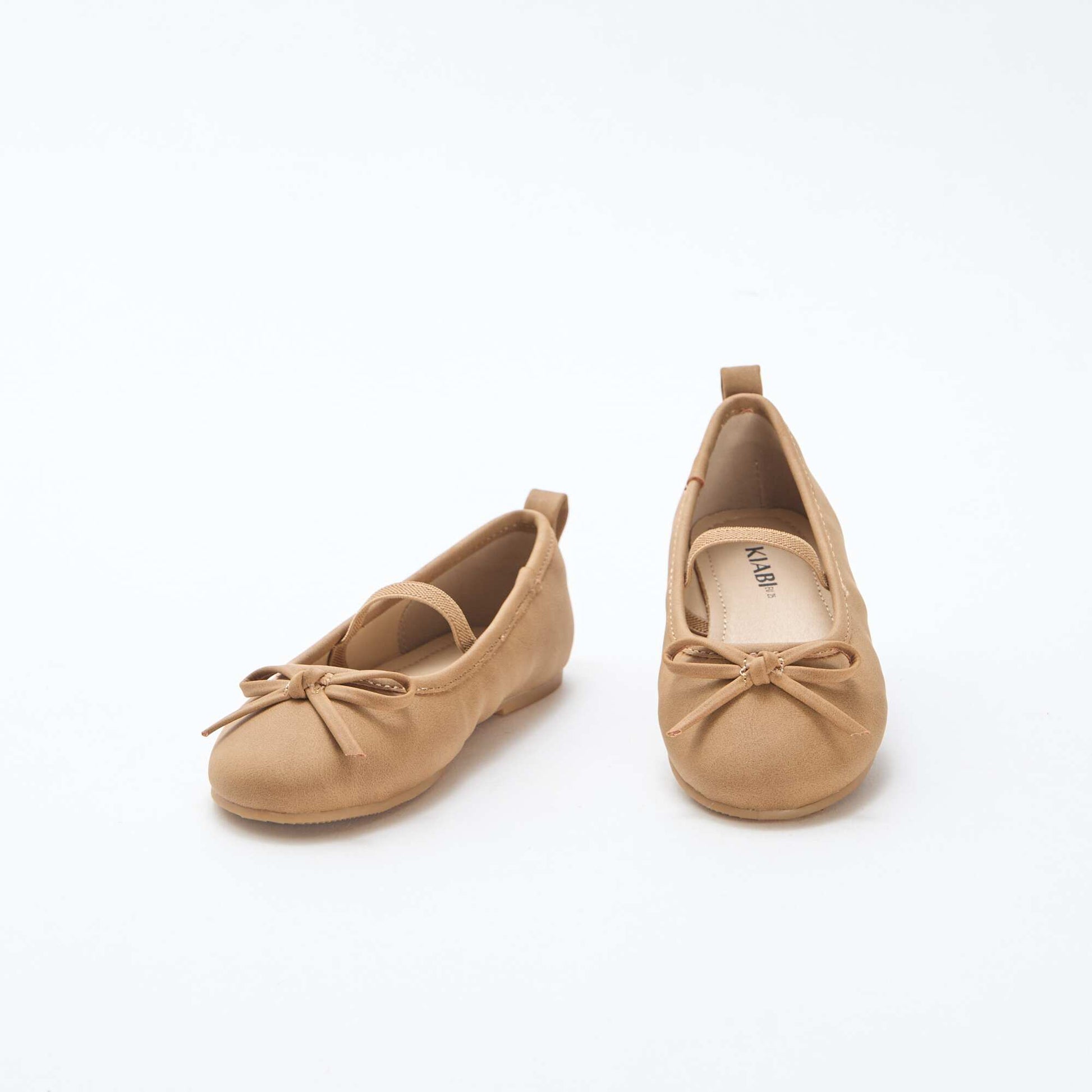 Ballerines en simili à bride BLANC