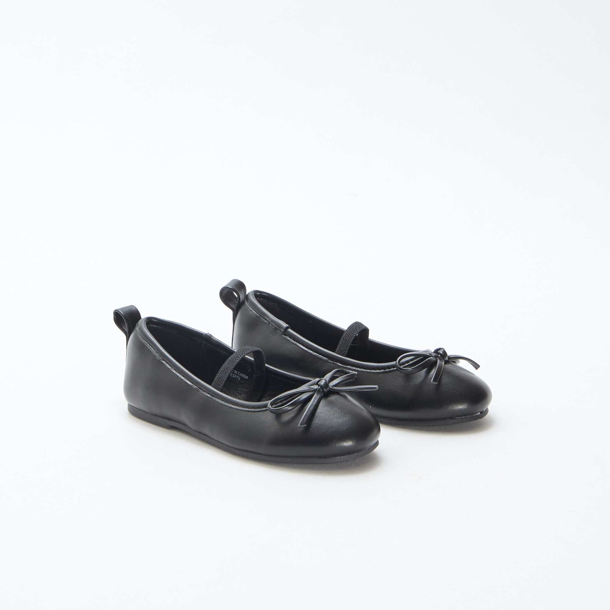 Ballerines en simili à bride NOIR