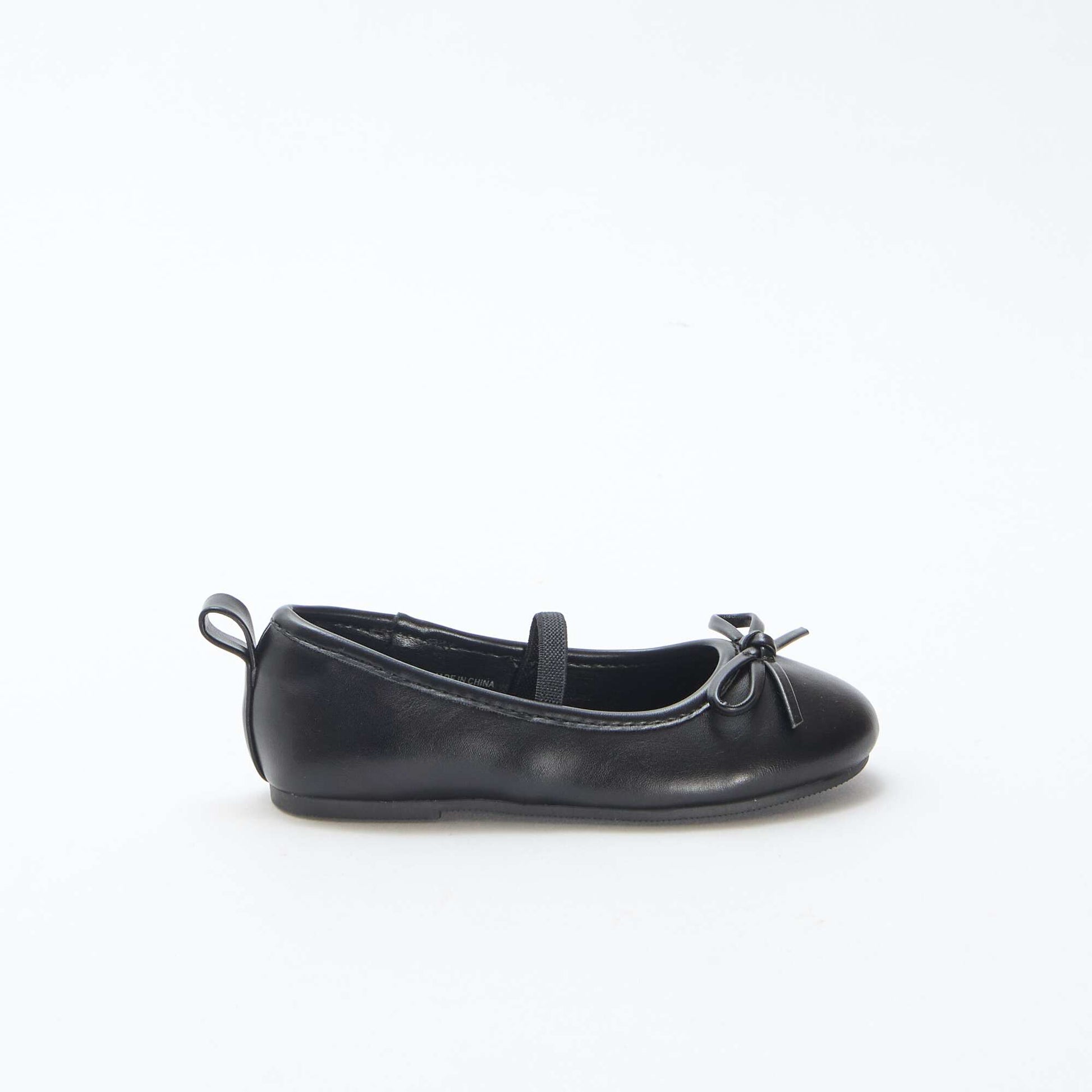 Ballerines en simili à bride NOIR