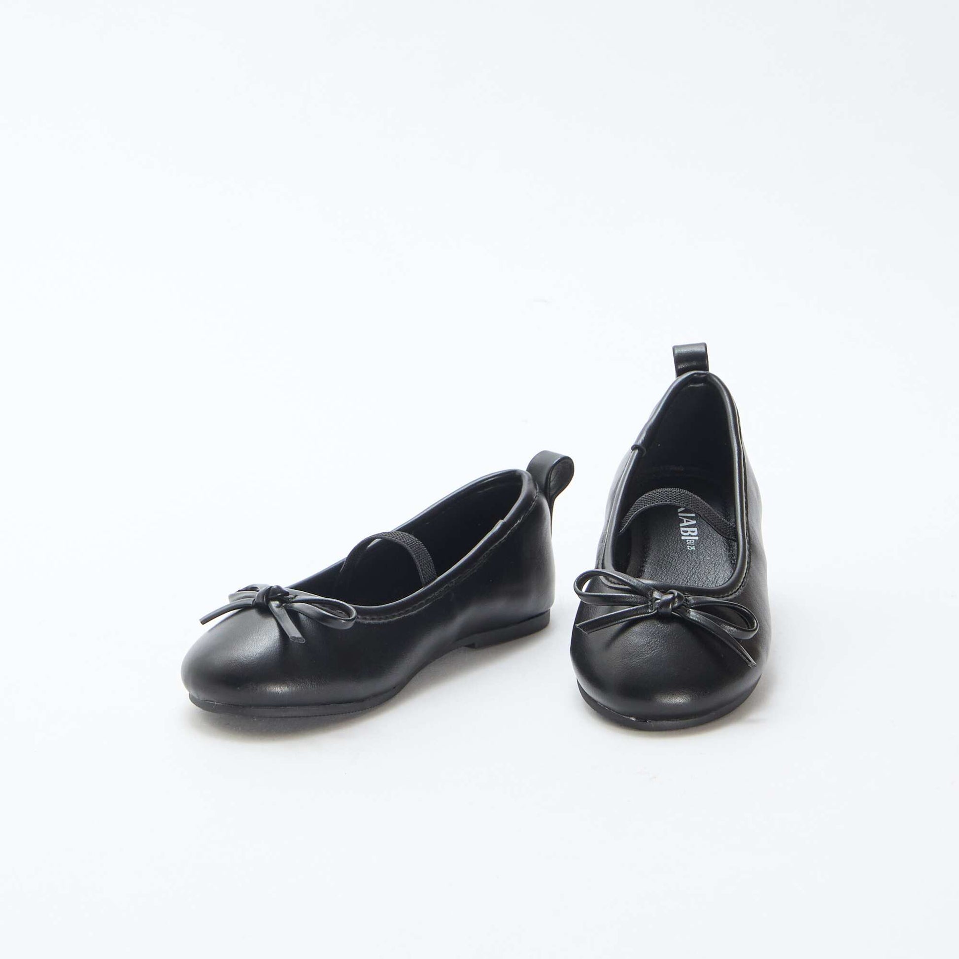 Ballerines en simili à bride NOIR