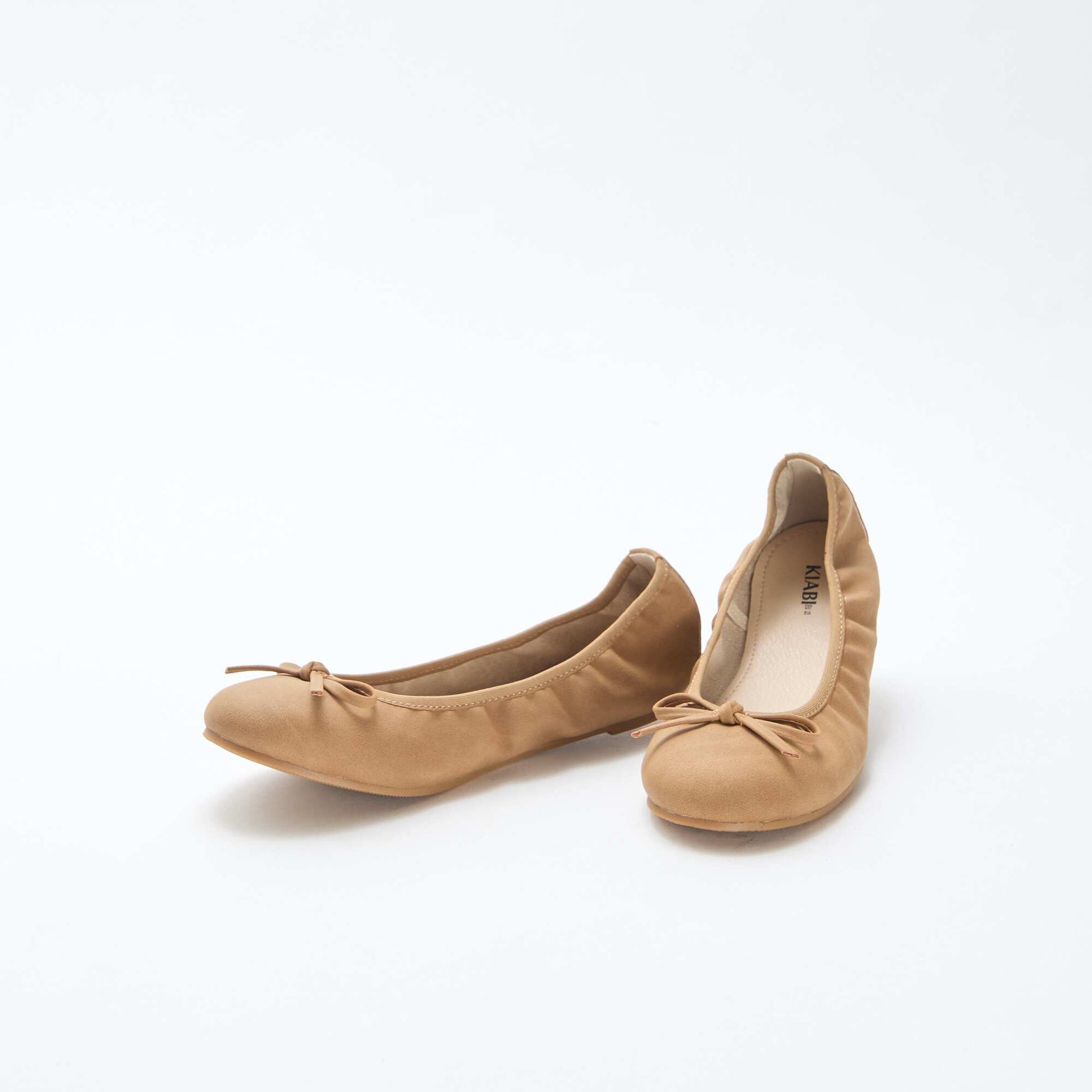 Ballerines plates unie MARRON