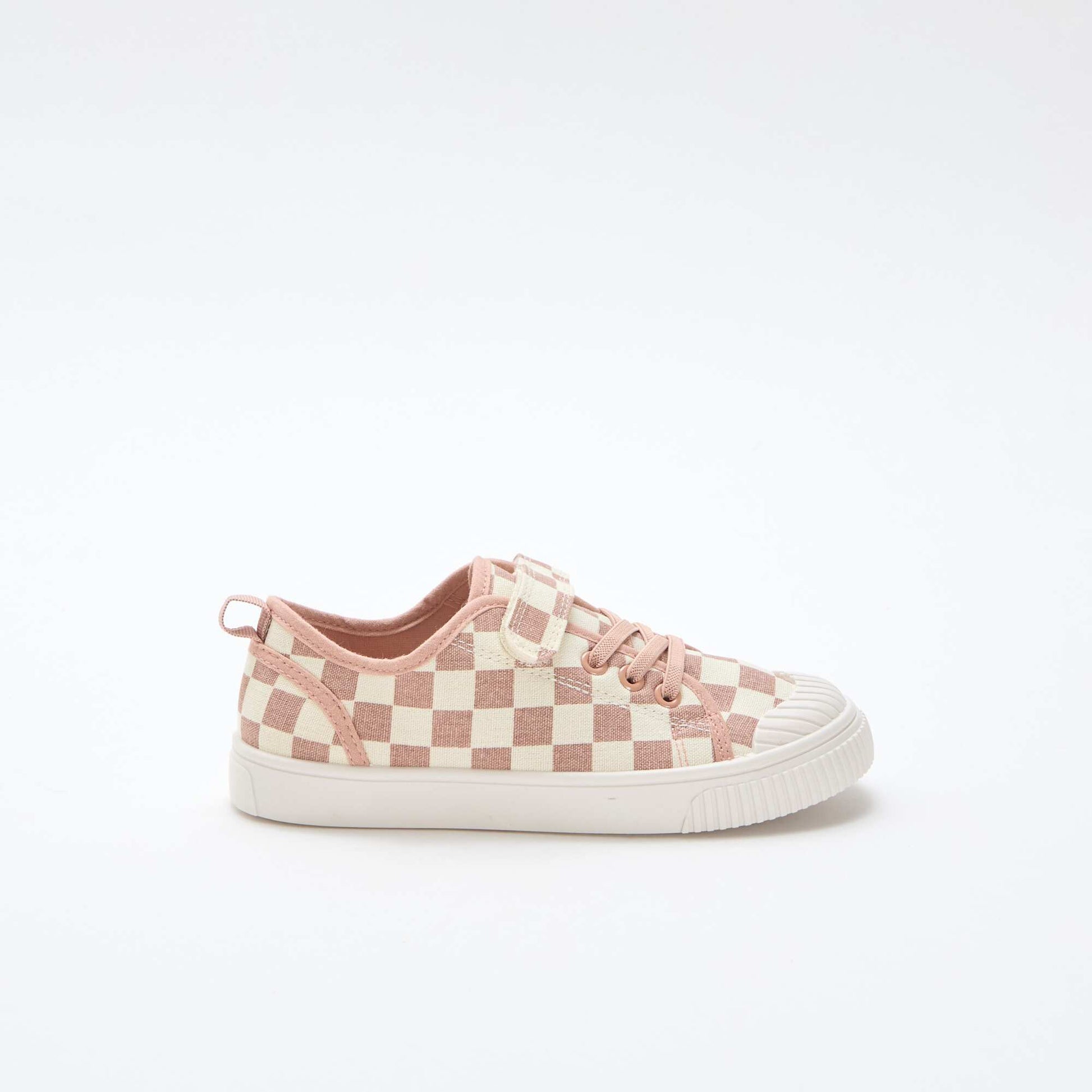 Baskets en toile imprimé damiers ROSE