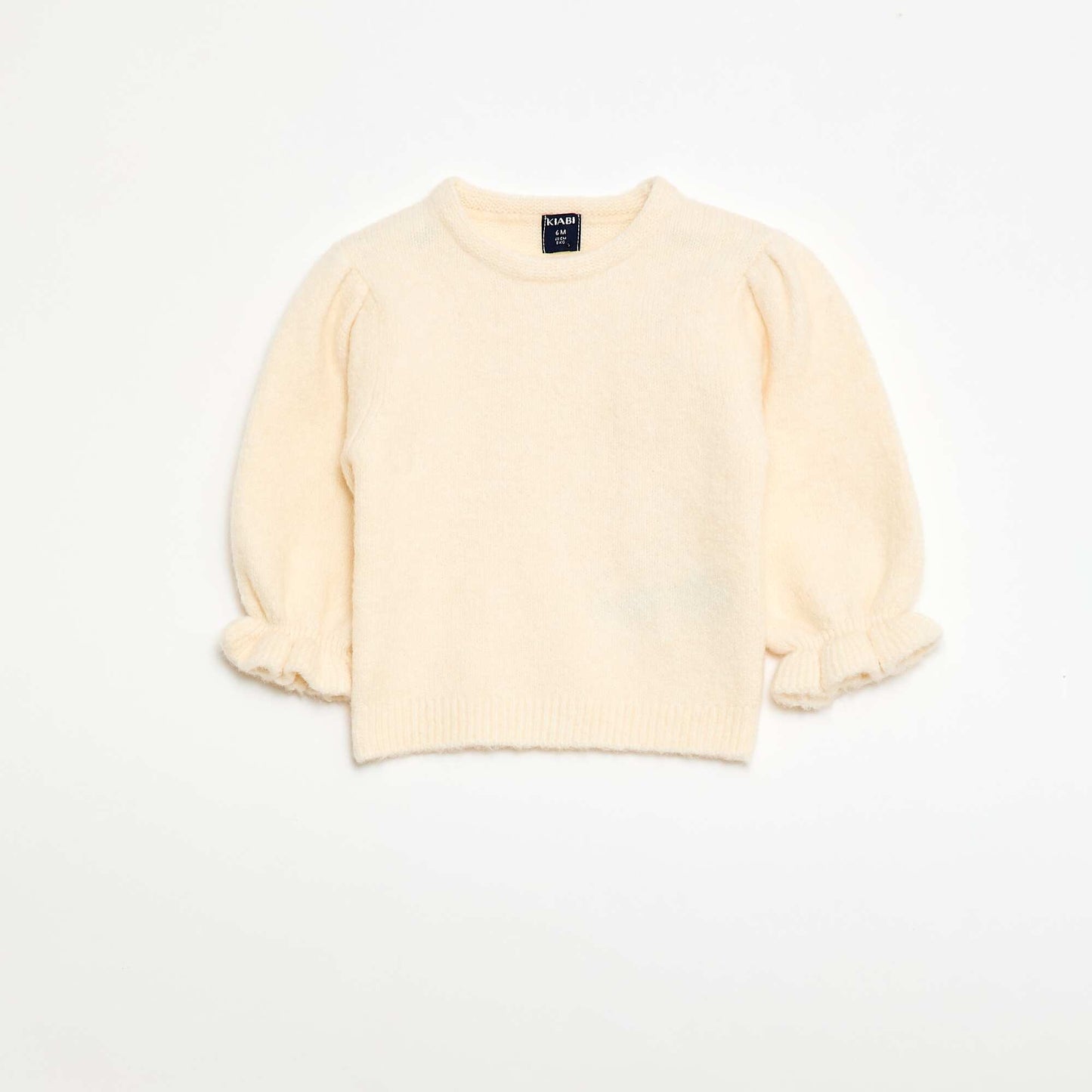 Pull chaud avec manches ballons BLANC