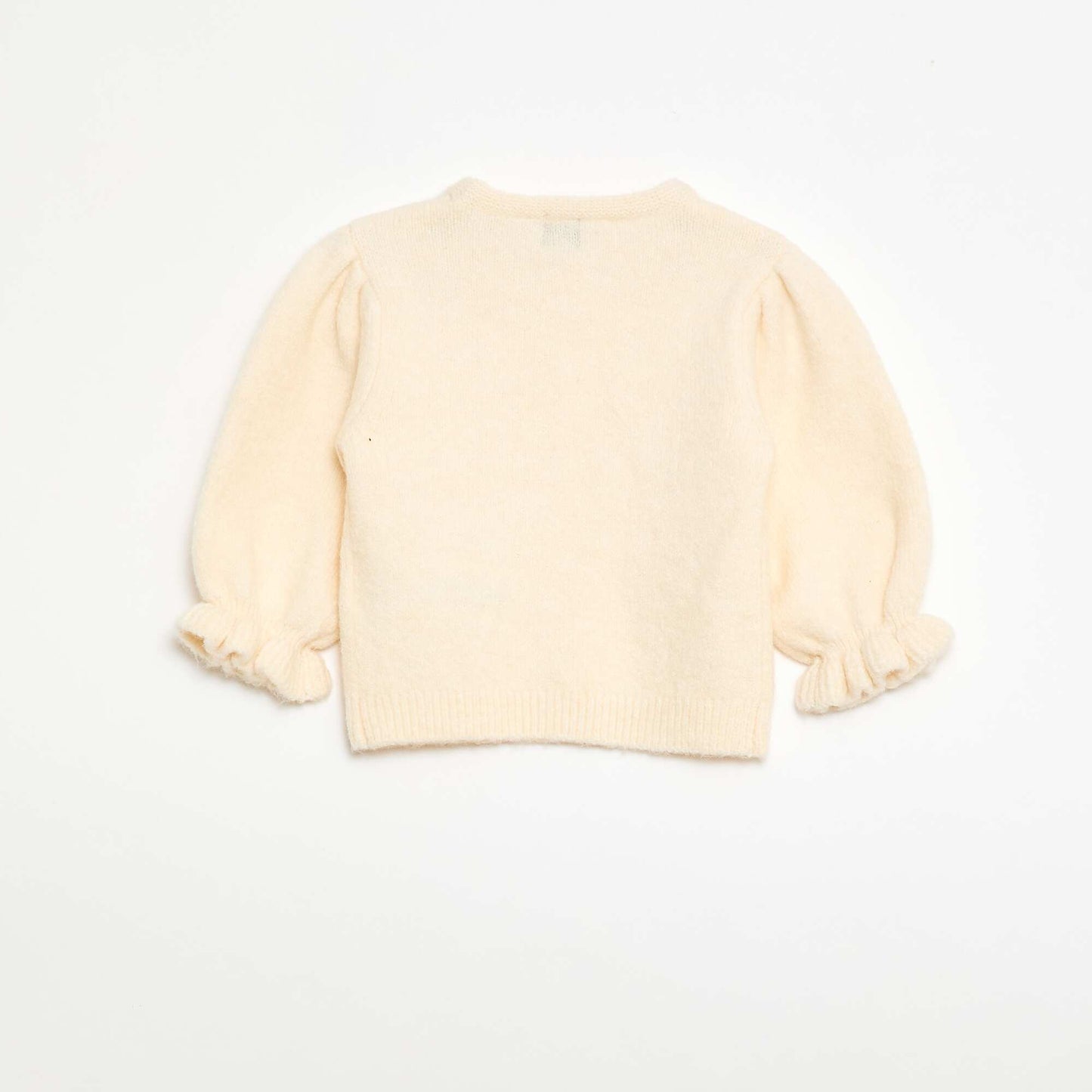 Pull chaud avec manches ballons BLANC
