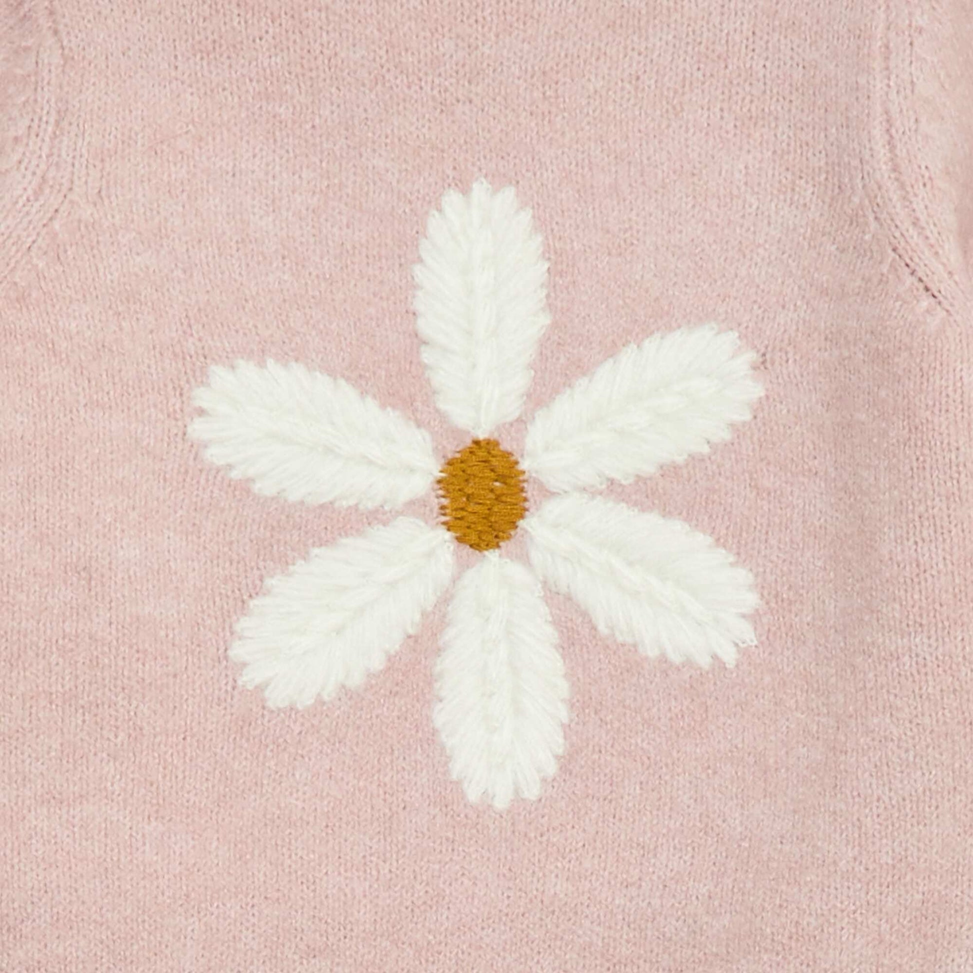 Pull en tricot avec broderie ROSE