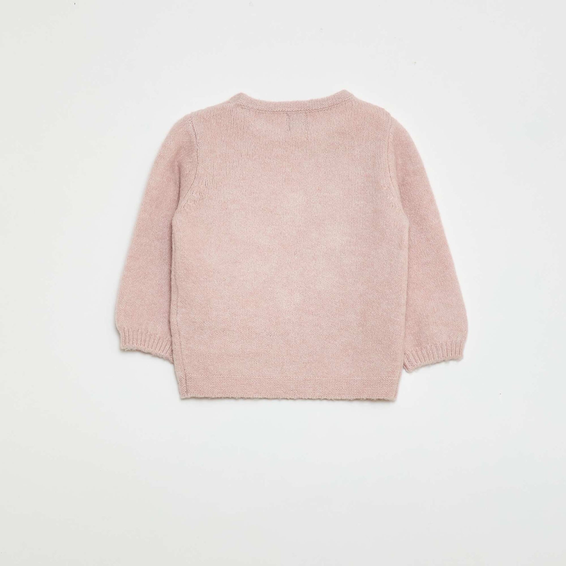 Pull en tricot avec broderie ROSE