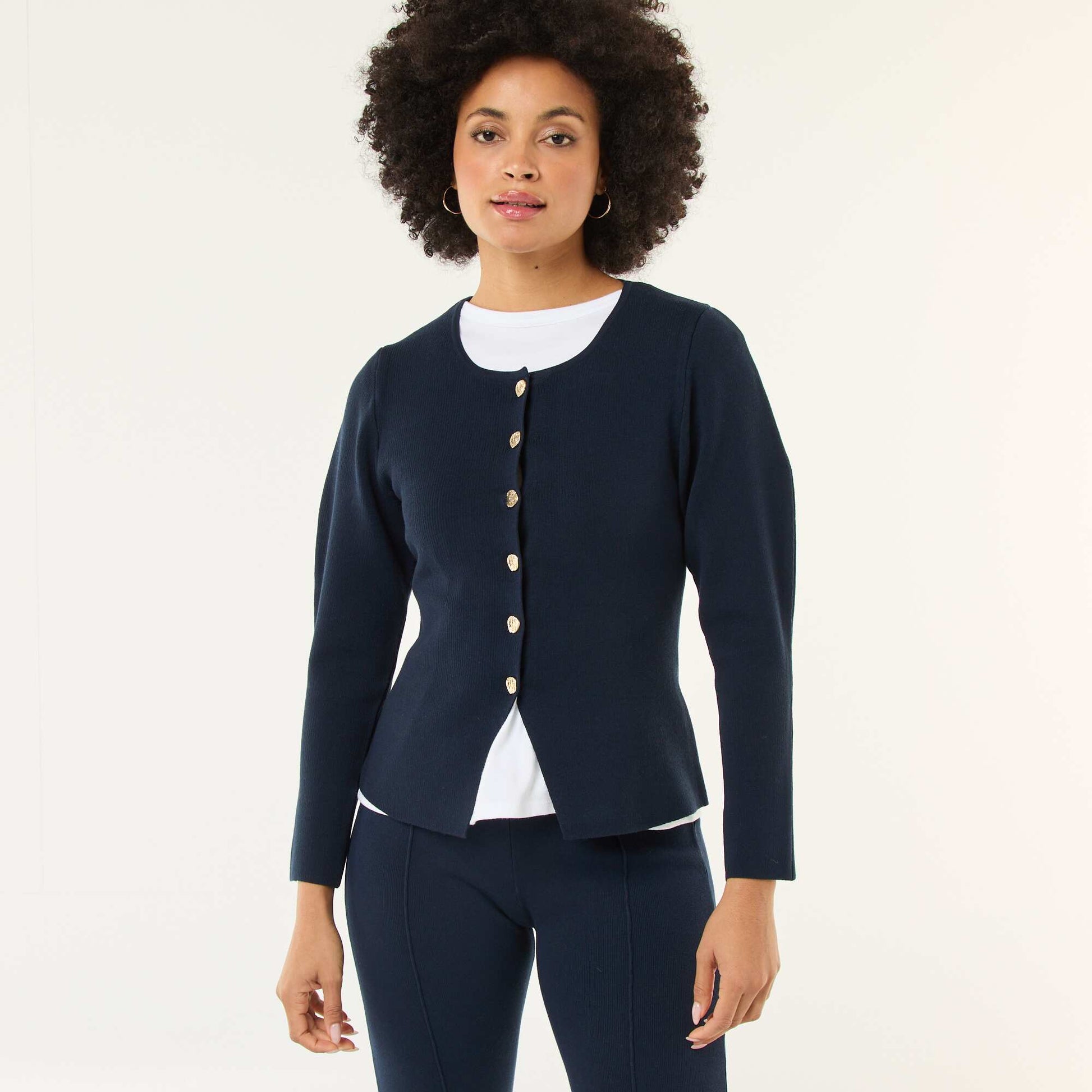 Gilet avec boutons dorés BLEU