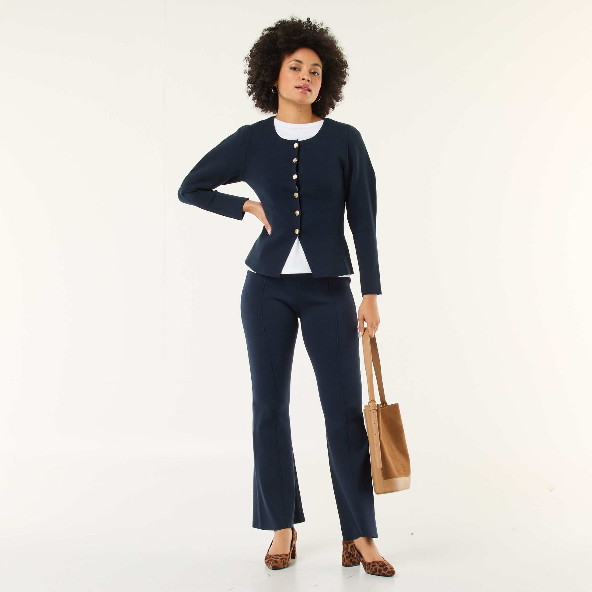 Gilet avec boutons dorés BLEU