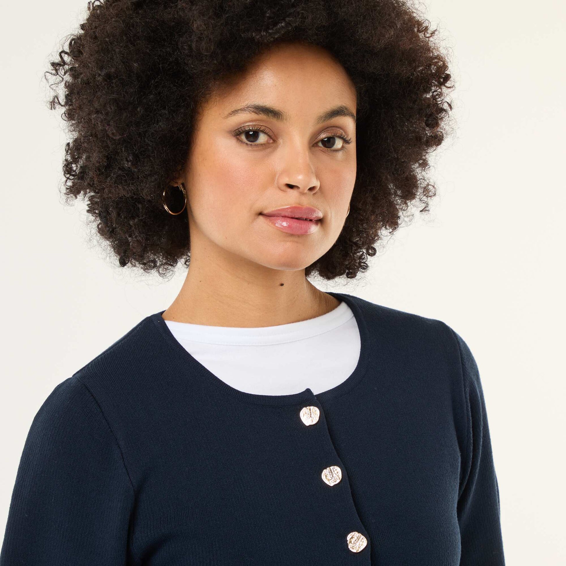 Gilet avec boutons dorés BLEU