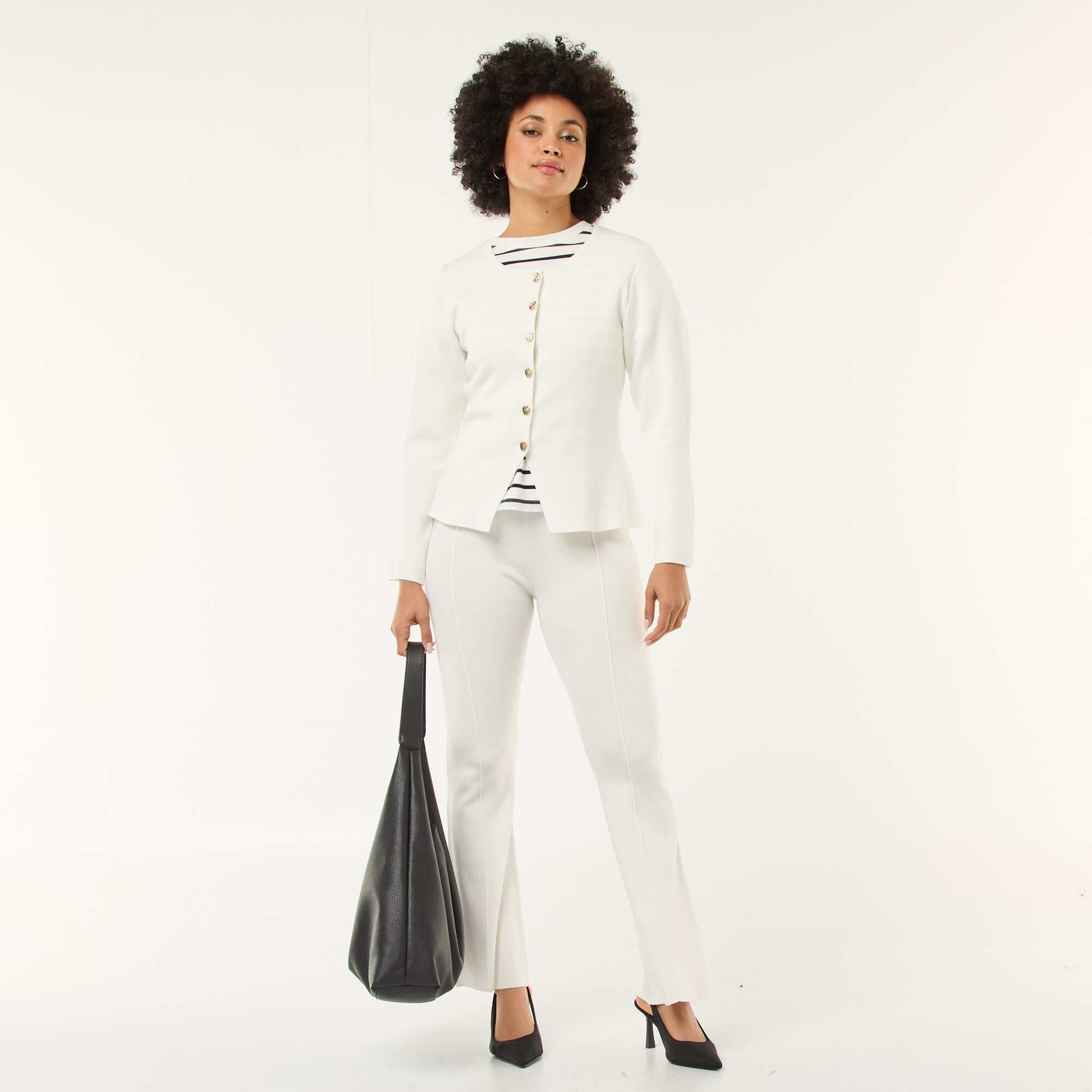 Gilet avec boutons dorés BLANC