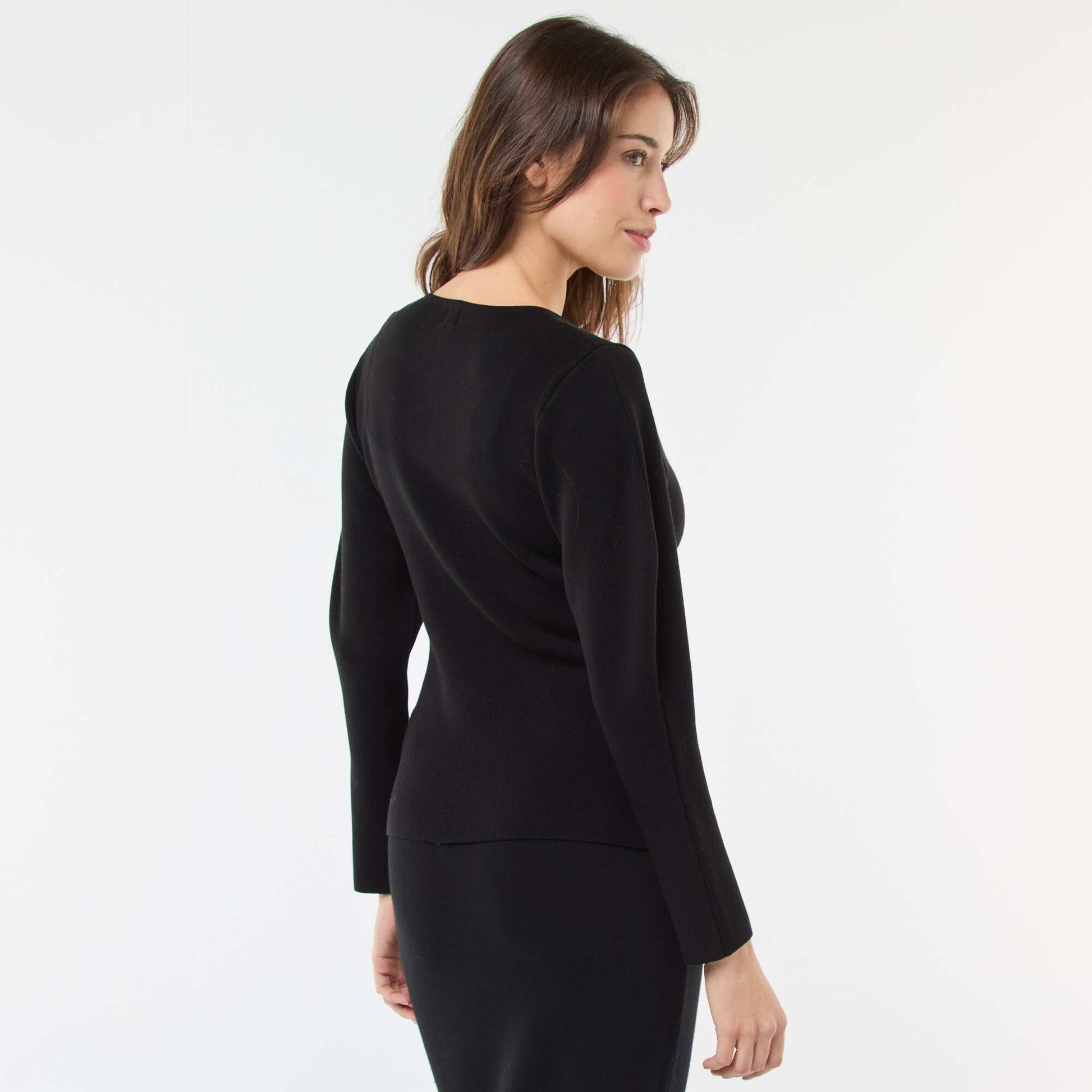 Gilet avec boutons dorés NOIR