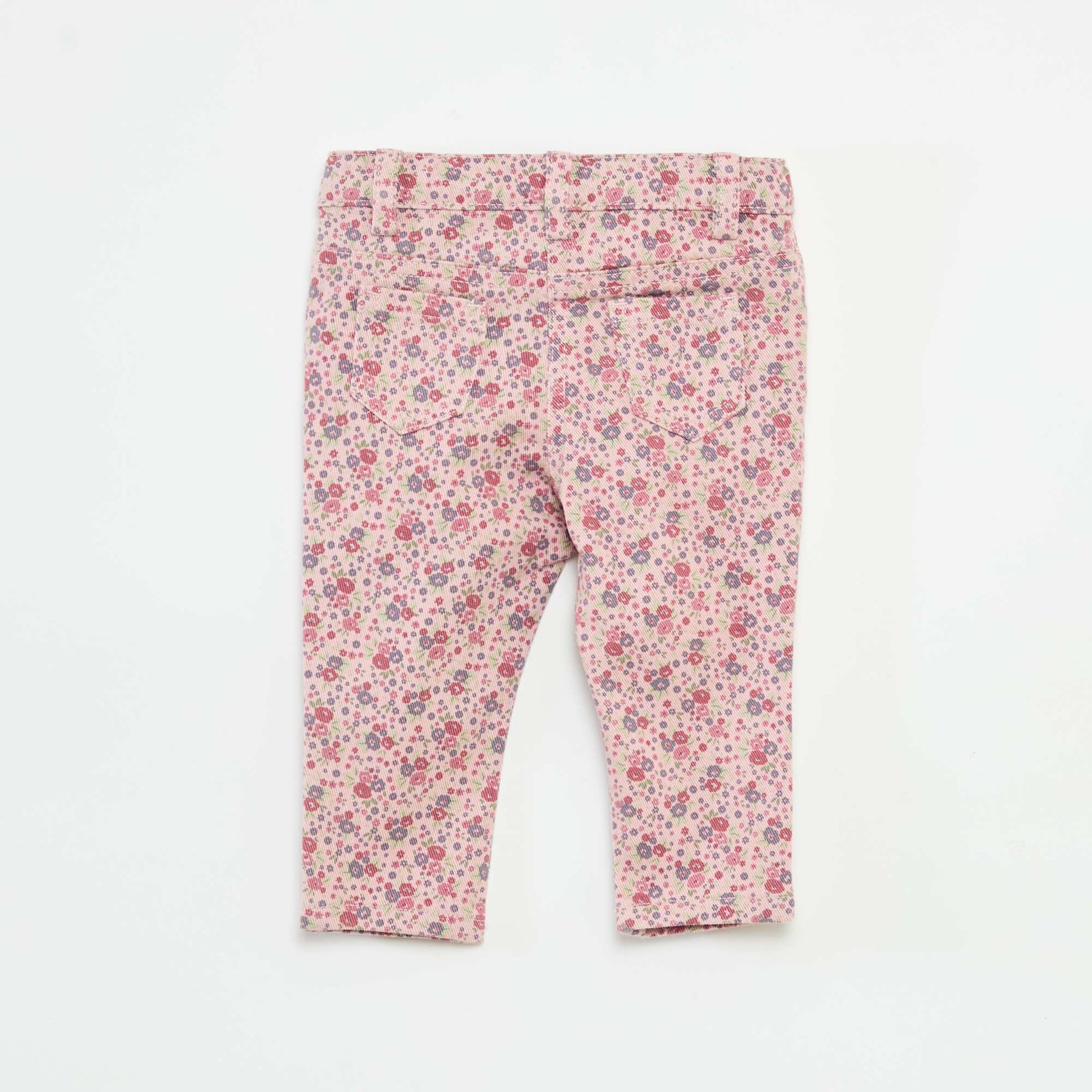 Jean slim à motif floral VIOLET