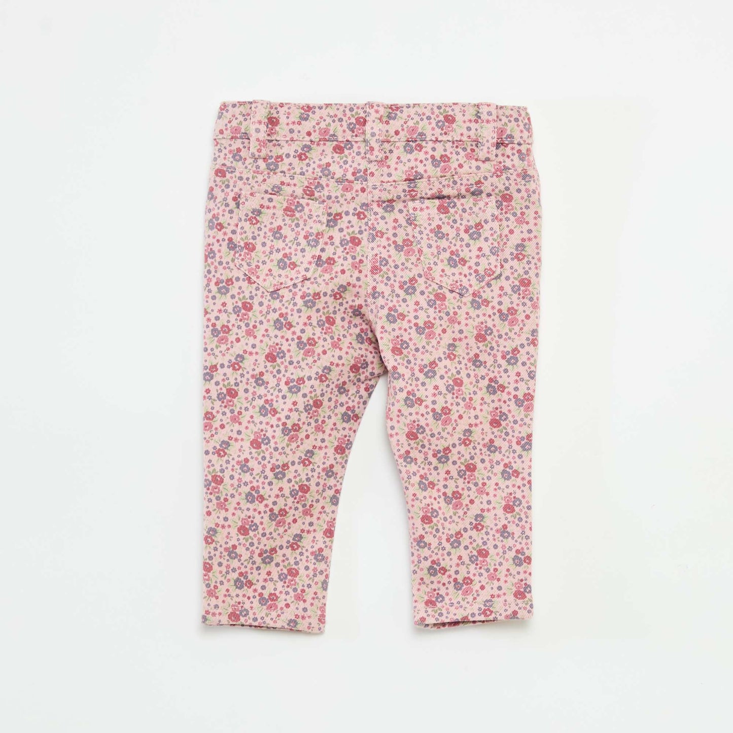 Jean slim à motif floral VIOLET