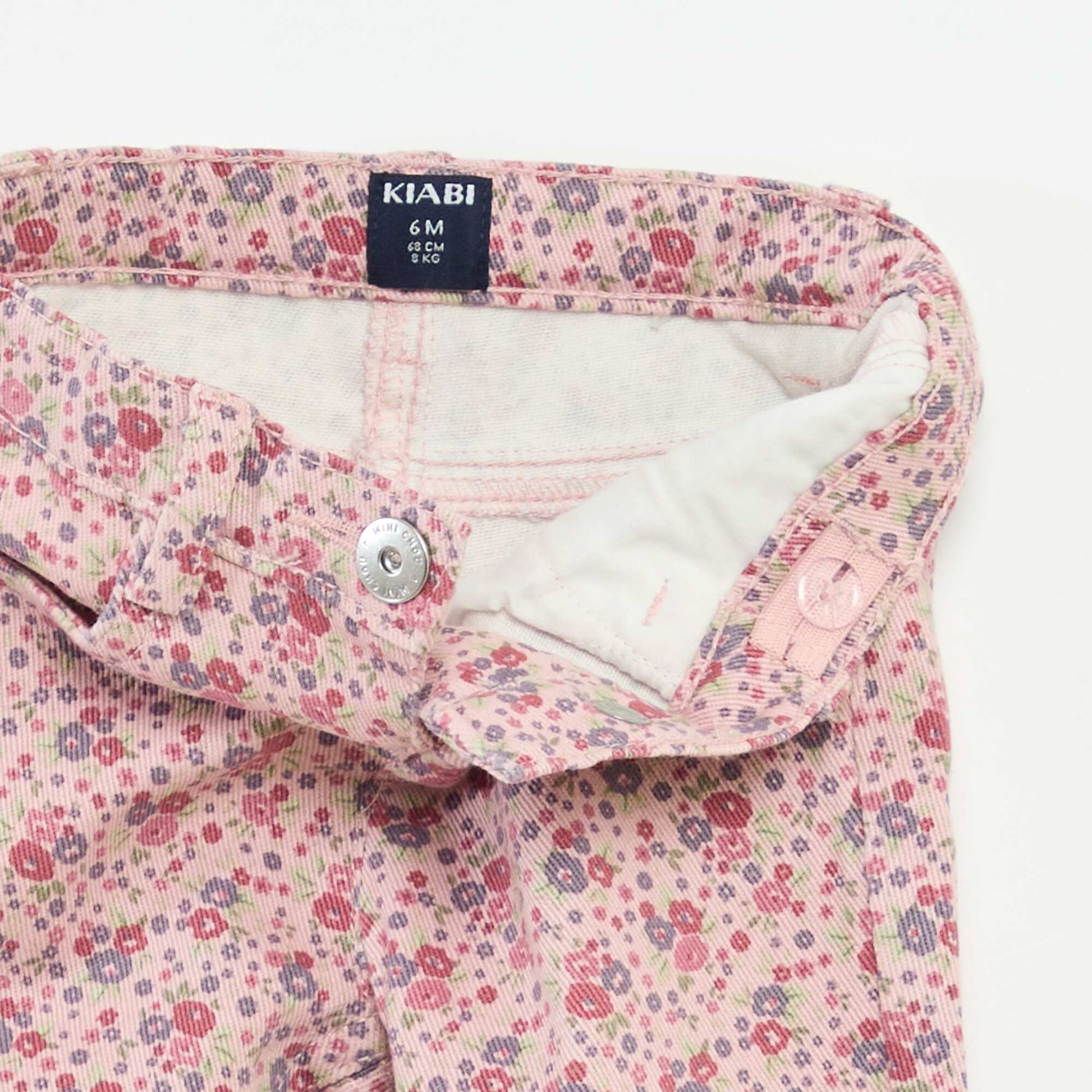 Jean slim à motif floral VIOLET