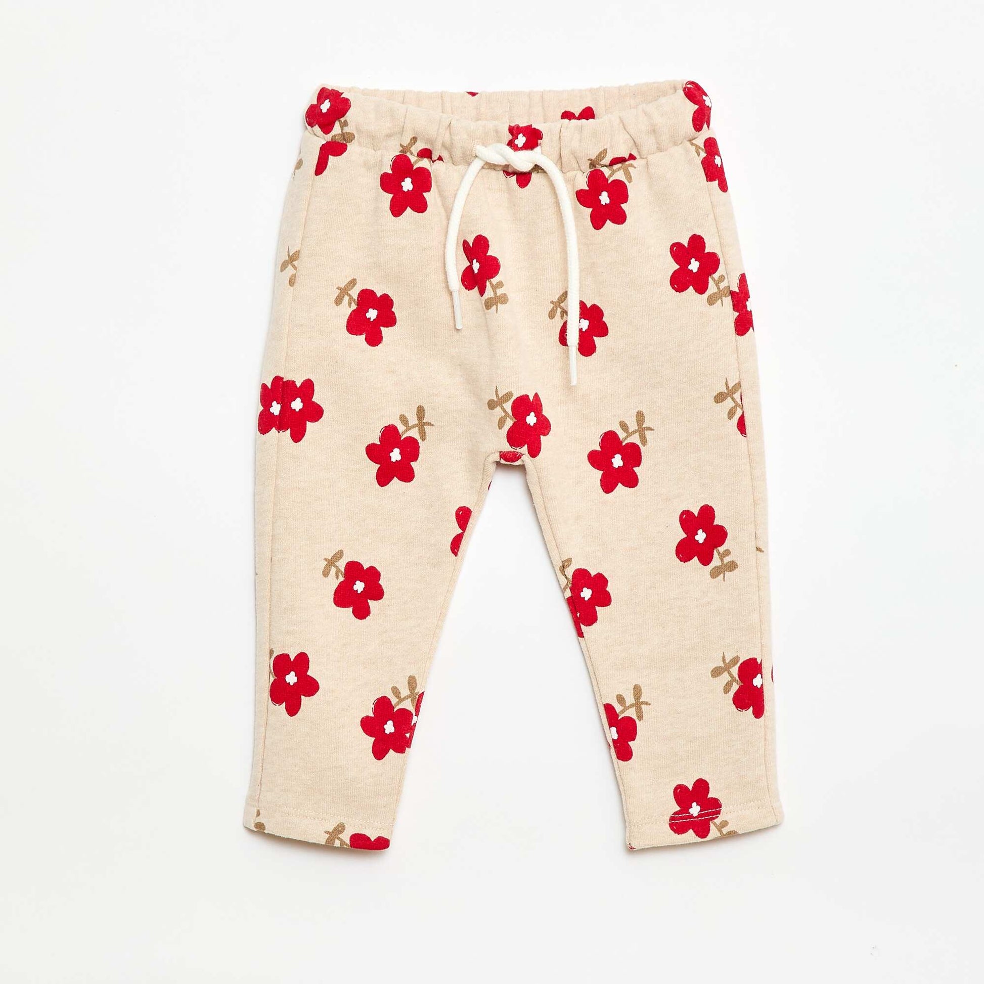 Pantalon jogging à motif BEIGE