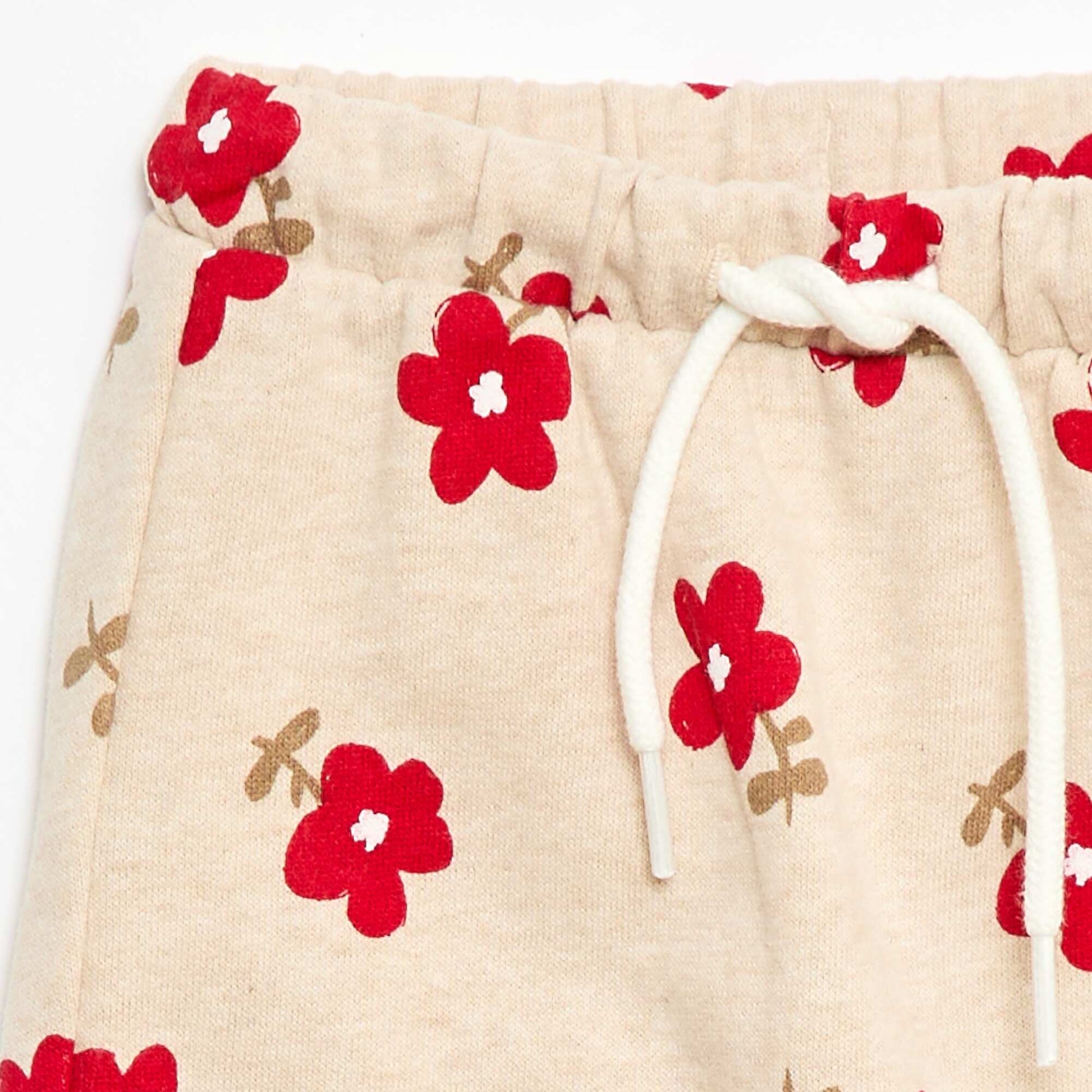 Pantalon jogging à motif BEIGE
