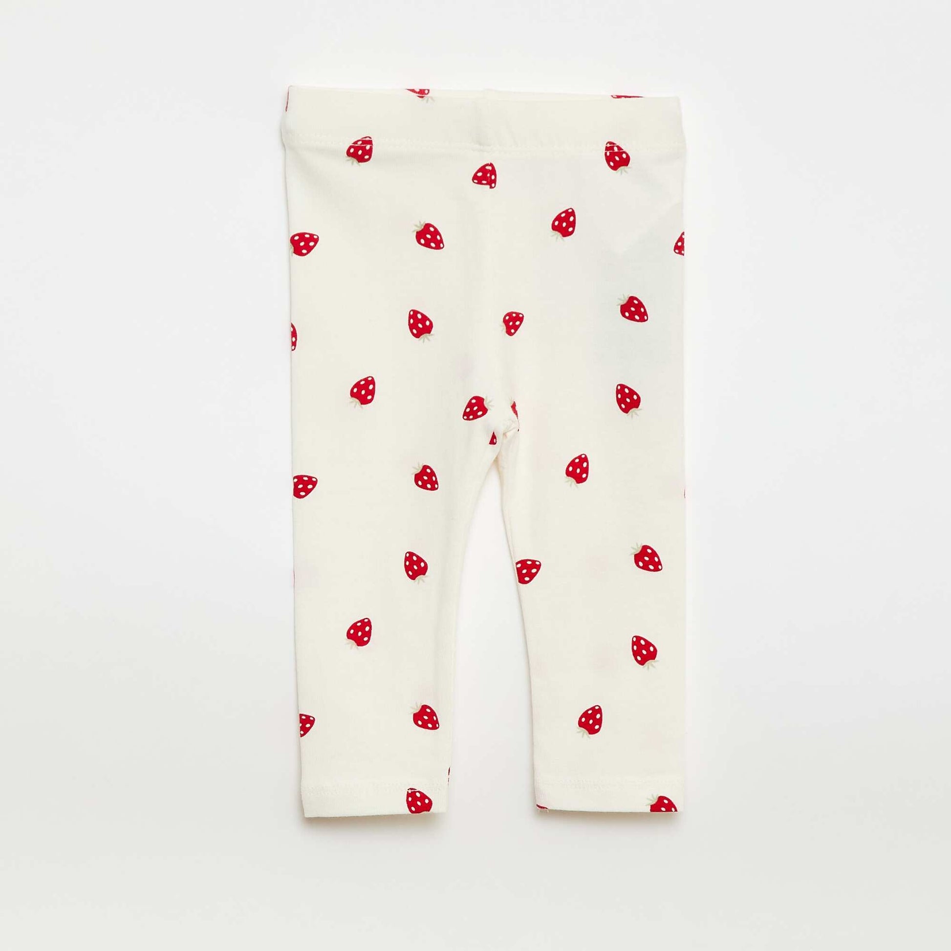 Lot de 2 leggings longs BLANC/ROUGE
