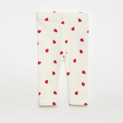 Lot de 2 leggings longs BLANC/ROUGE