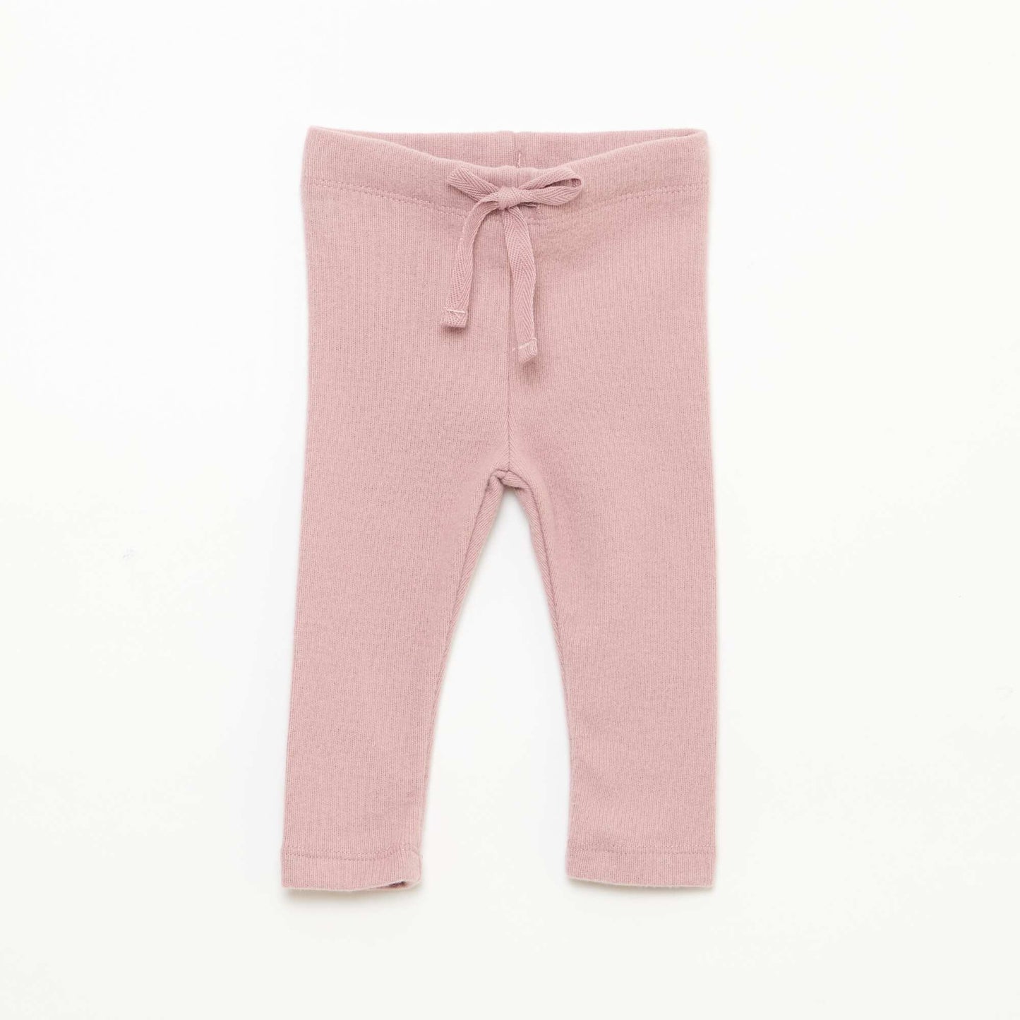 Lot de 2 leggings en maille doudou BEIGE/ROSE
