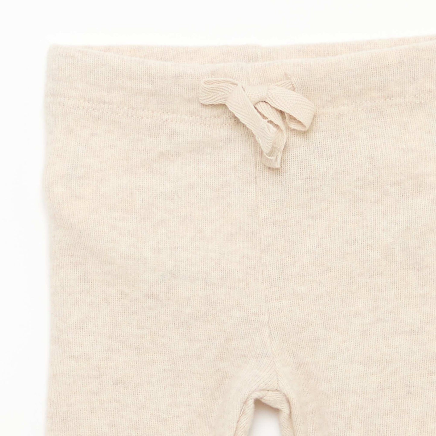 Lot de 2 leggings en maille doudou BEIGE/ROSE