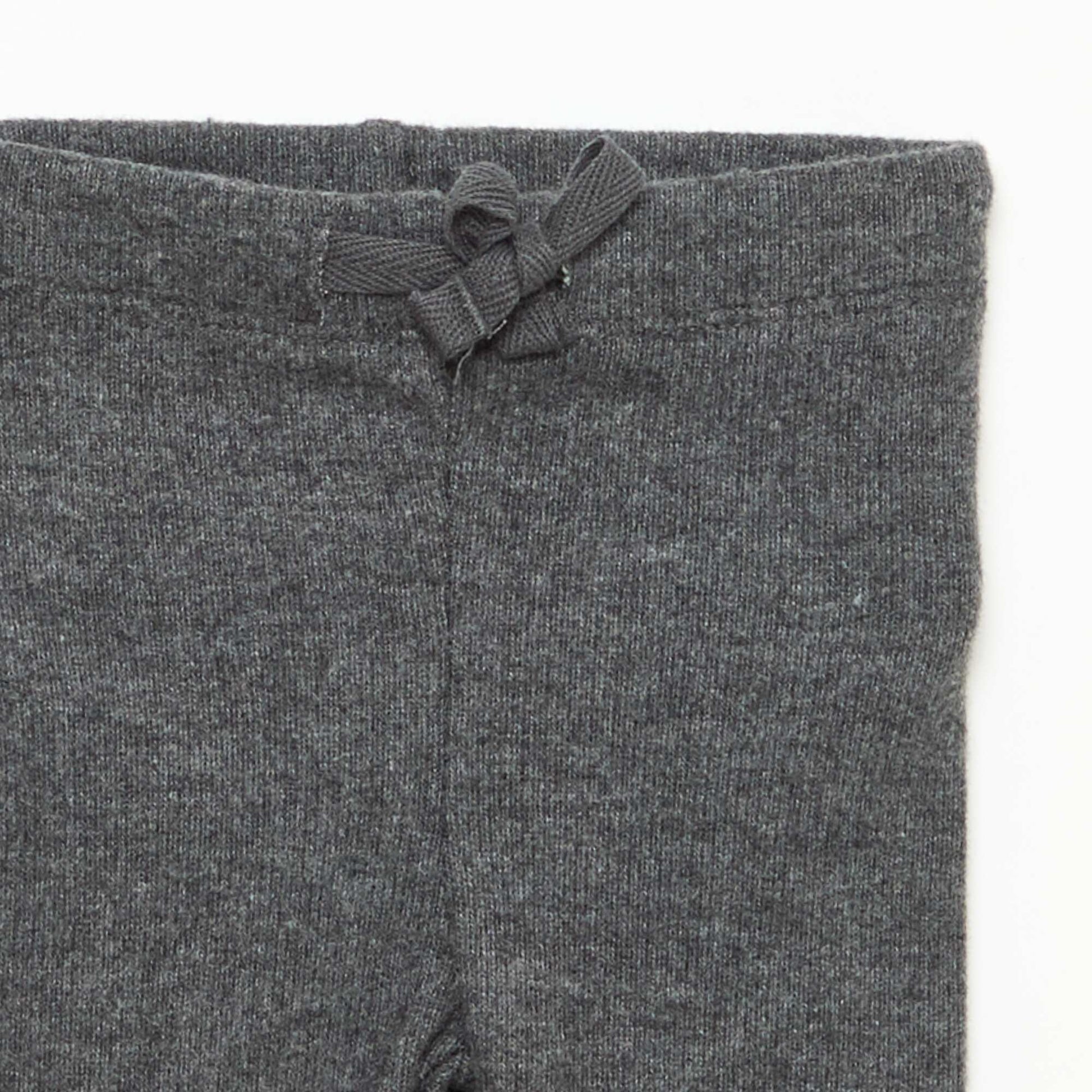 Lot de 2 leggings en maille doudou BEIGE/GRIS