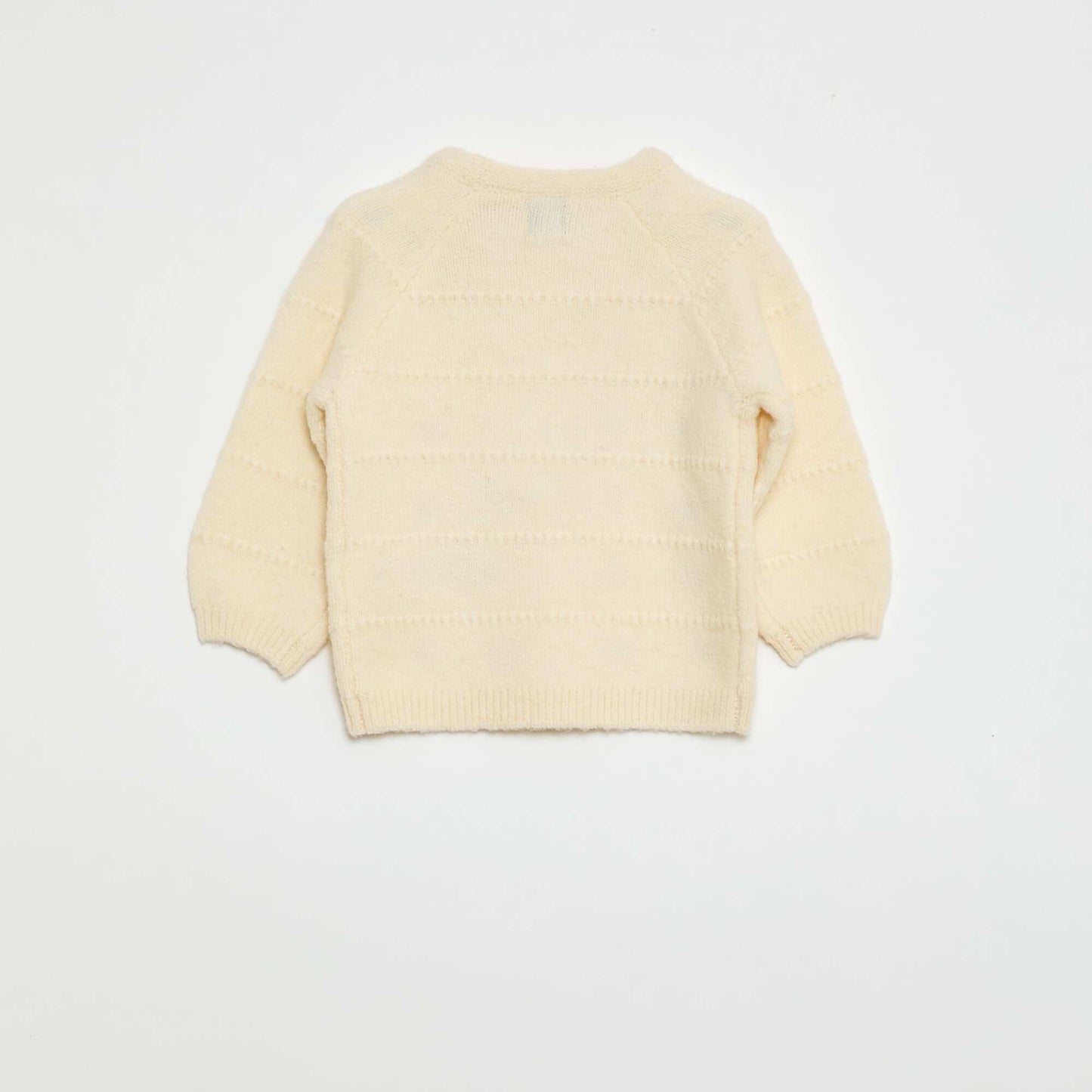 Pull en maille avec broderies BEIGE