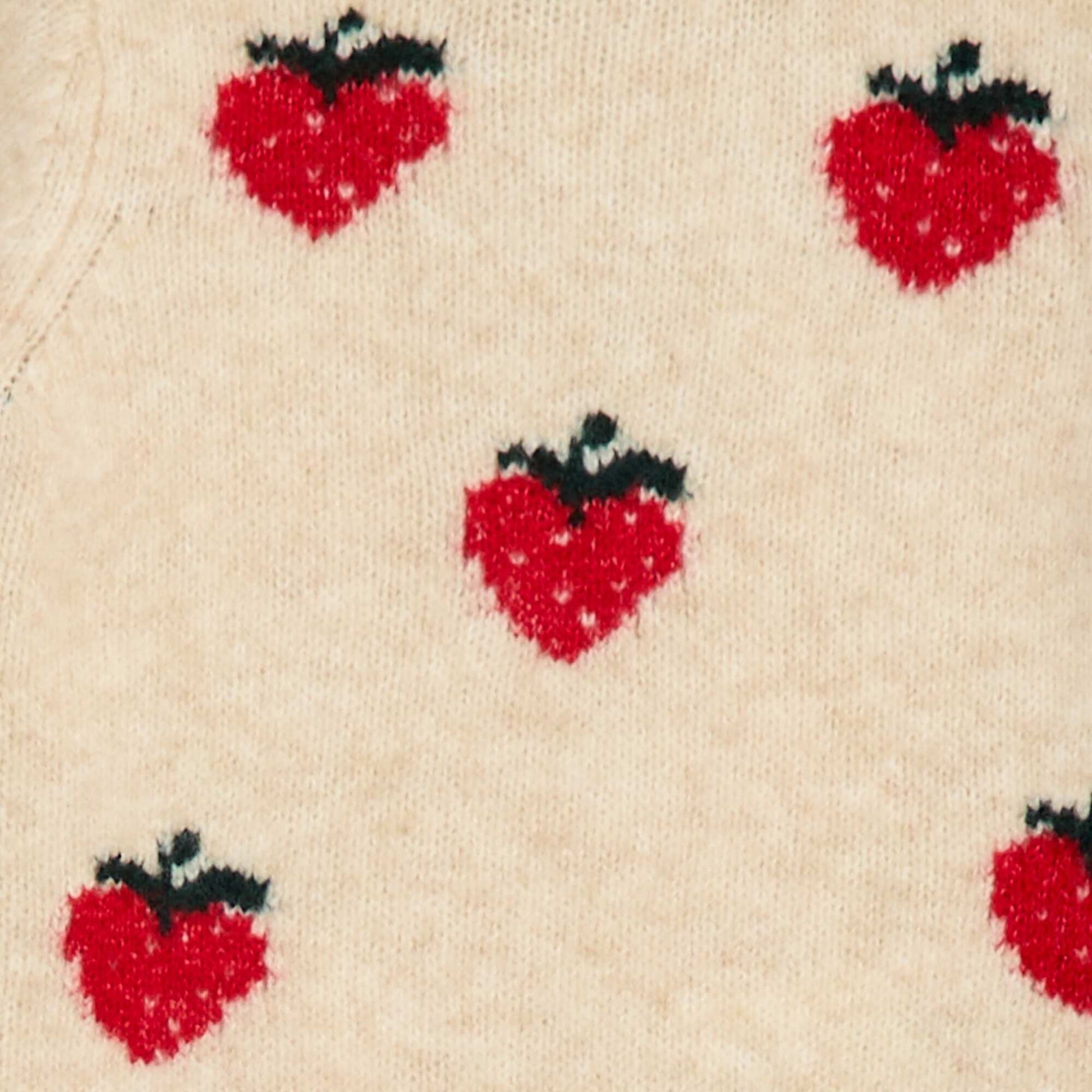 Pull en maille à motif fantaisie BEIGE