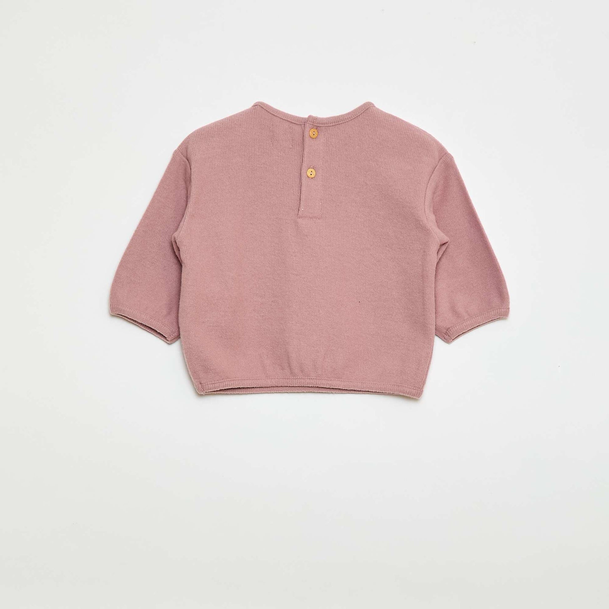 Lot de pull en maille doudou col boutonné BEIGE