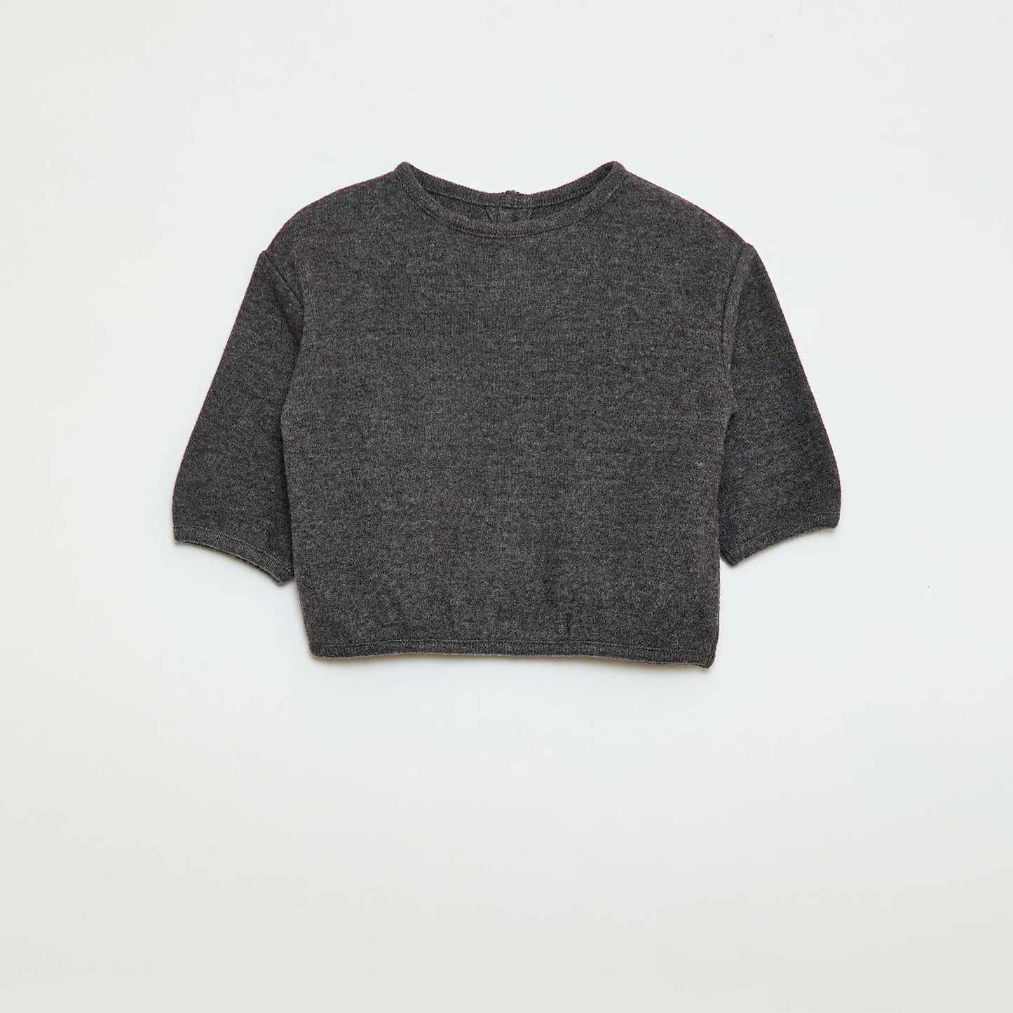 Lot de pull en maille doudou col boutonné GRIS