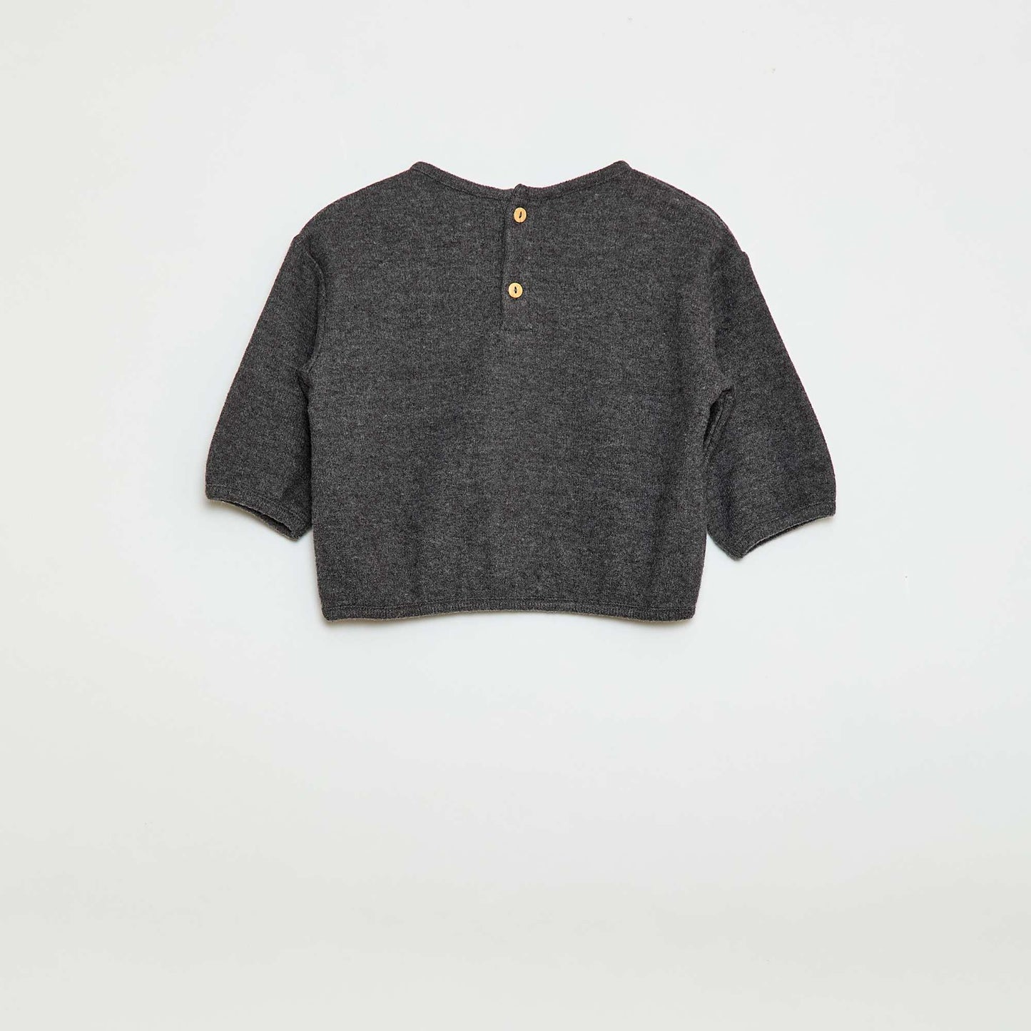 Lot de pull en maille doudou col boutonné GRIS