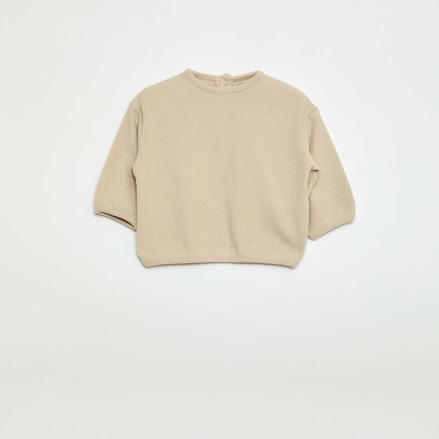 Lot de pull en maille doudou col boutonné GRIS