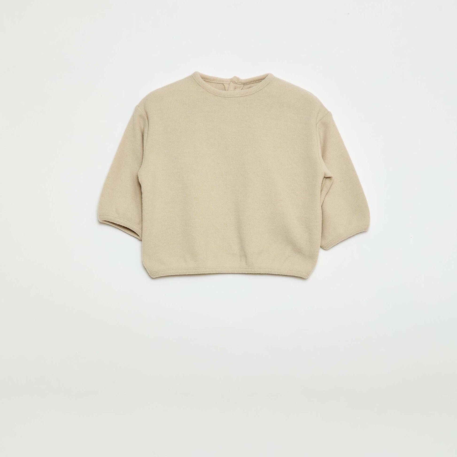 Lot de pull en maille doudou col boutonné GRIS