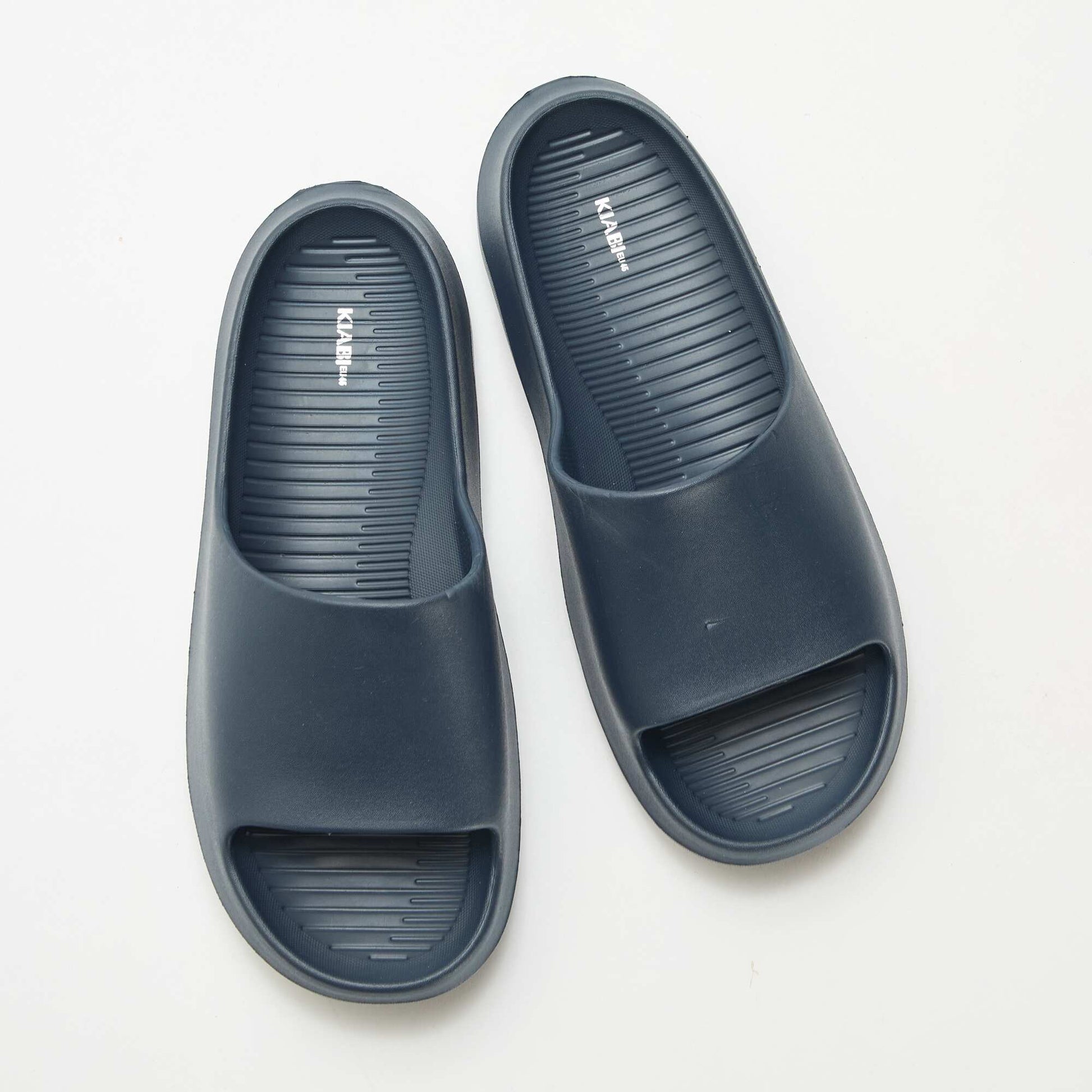 Mules de piscine compensées BLEU