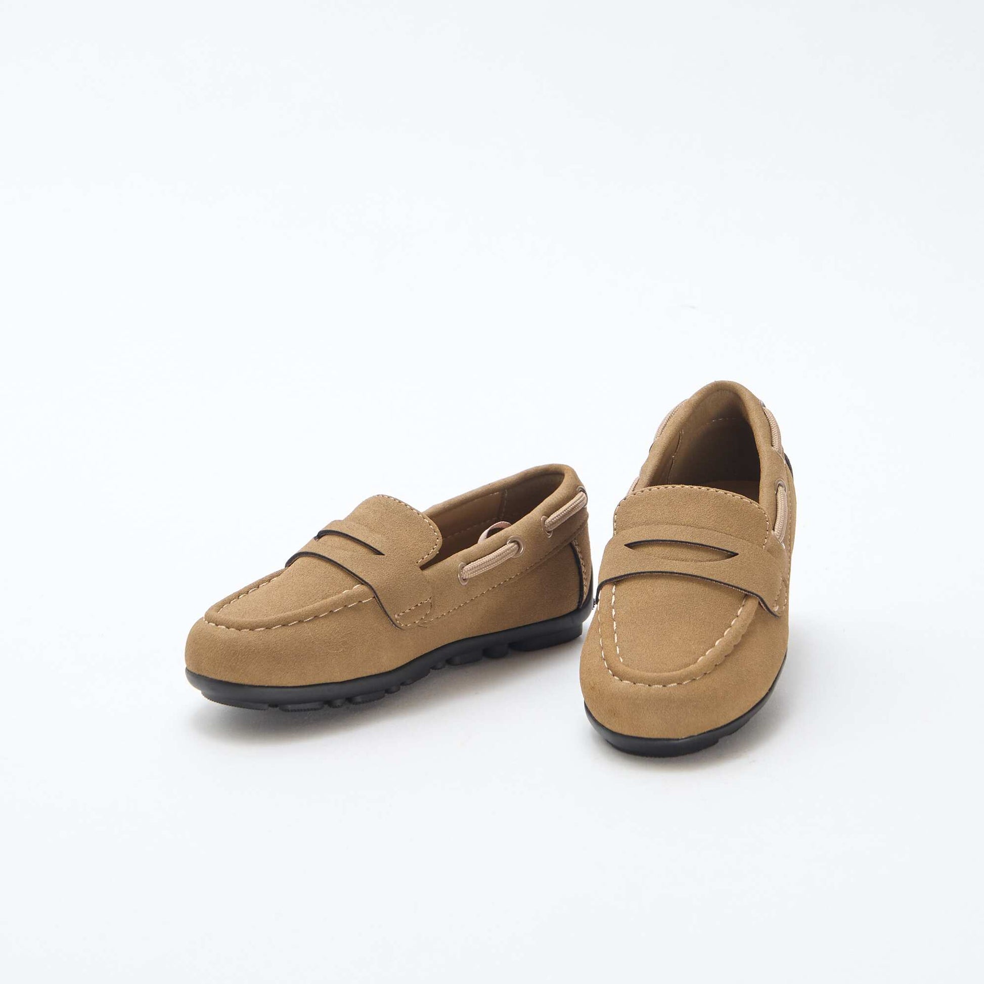 Mocassins unis MARRON