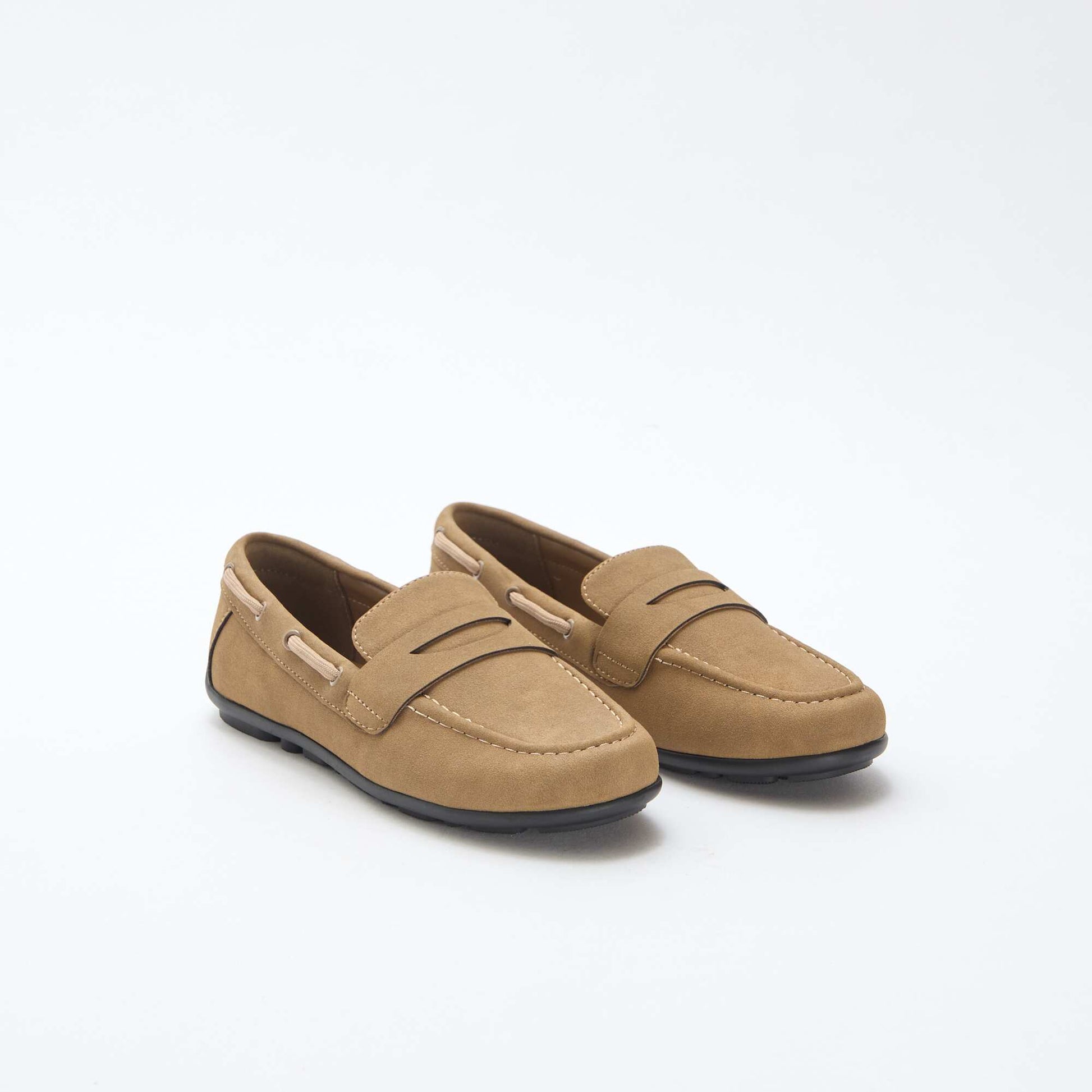 Mocassins unis MARRON