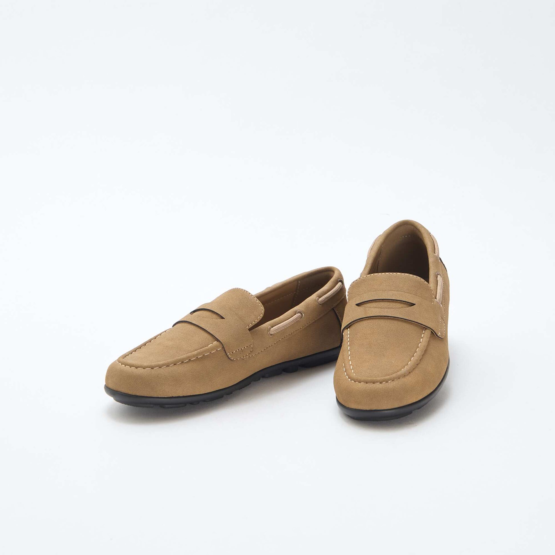 Mocassins unis MARRON