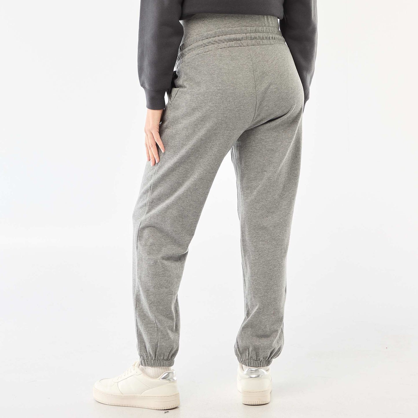 Jogging de maternité en french terry GRIS