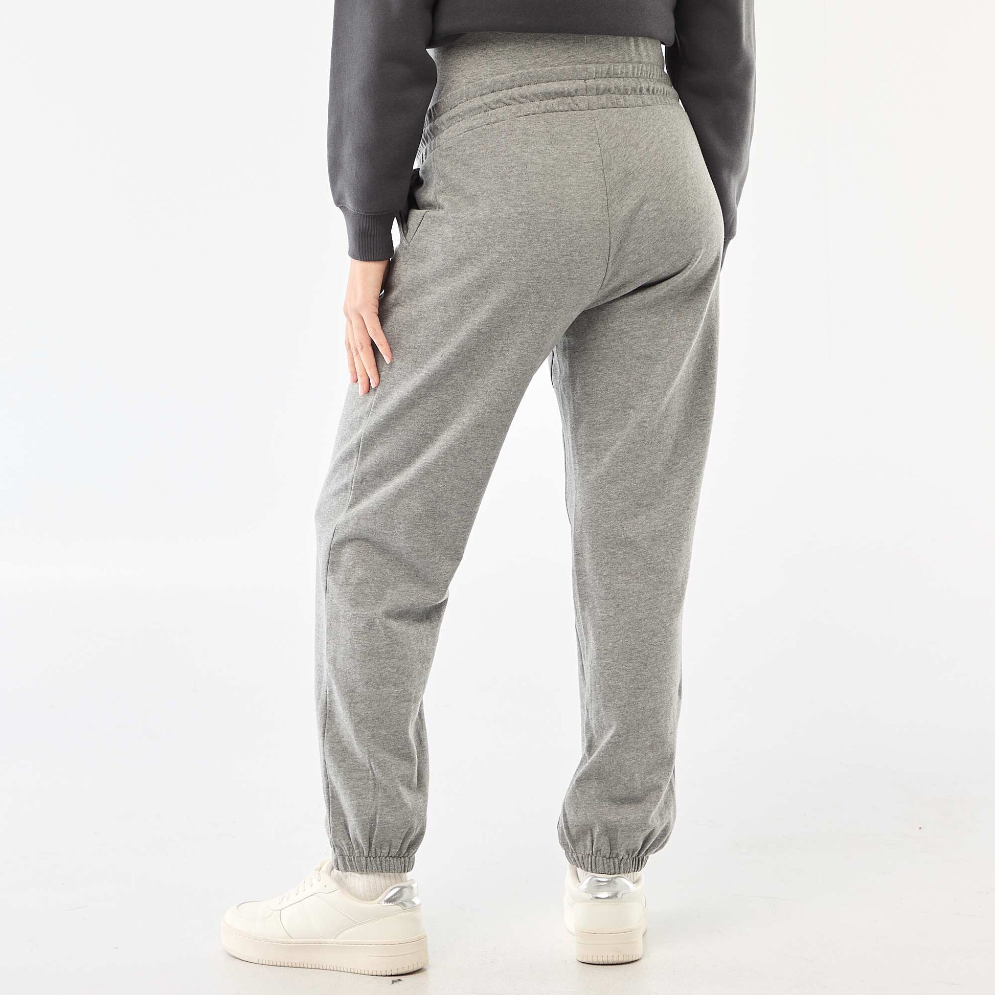 Jogging de maternité en french terry GRIS