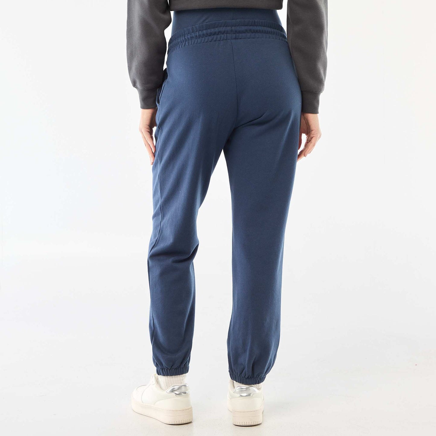 Jogging de maternité en french terry BLEU