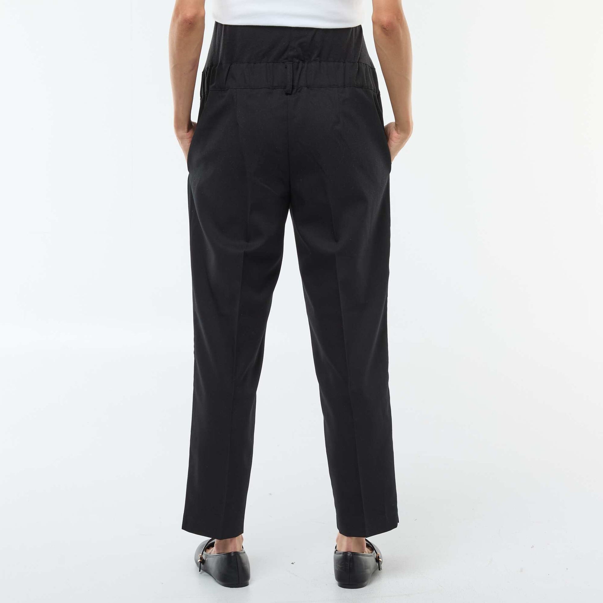 Pantalon de maternité large en maille Milano NOIR