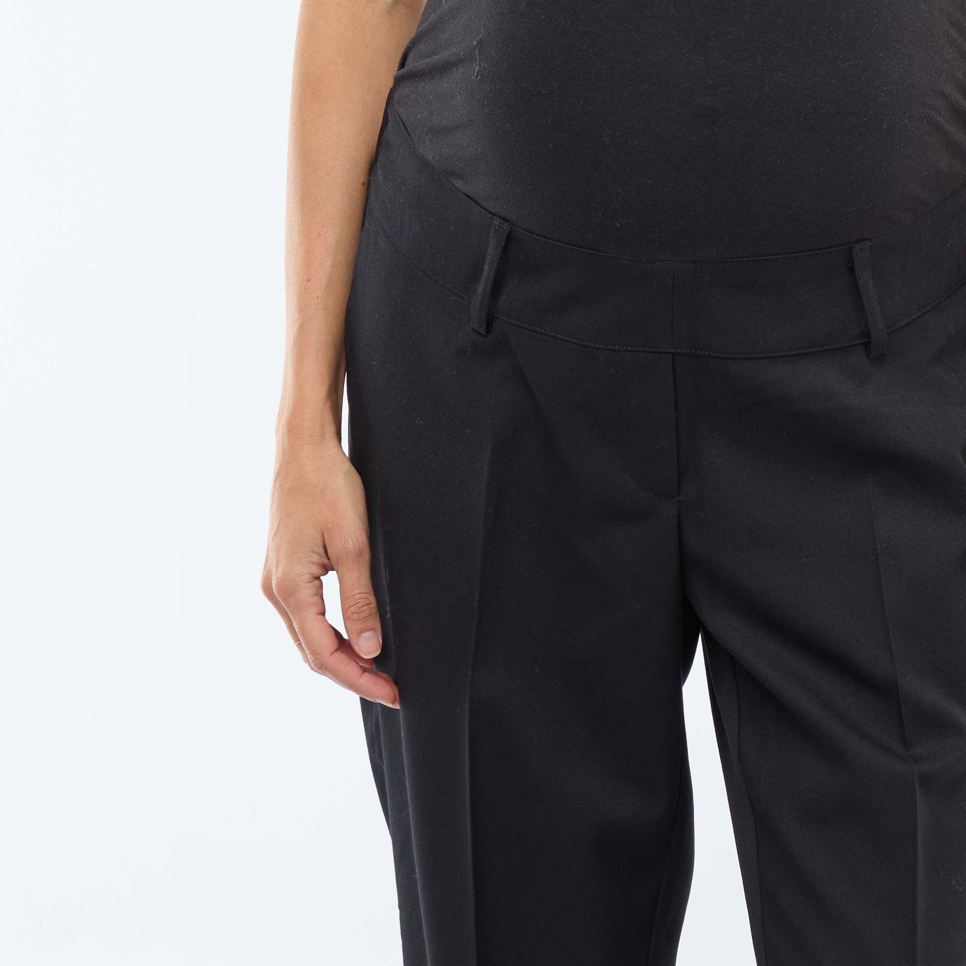 Pantalon de maternité large en maille Milano NOIR
